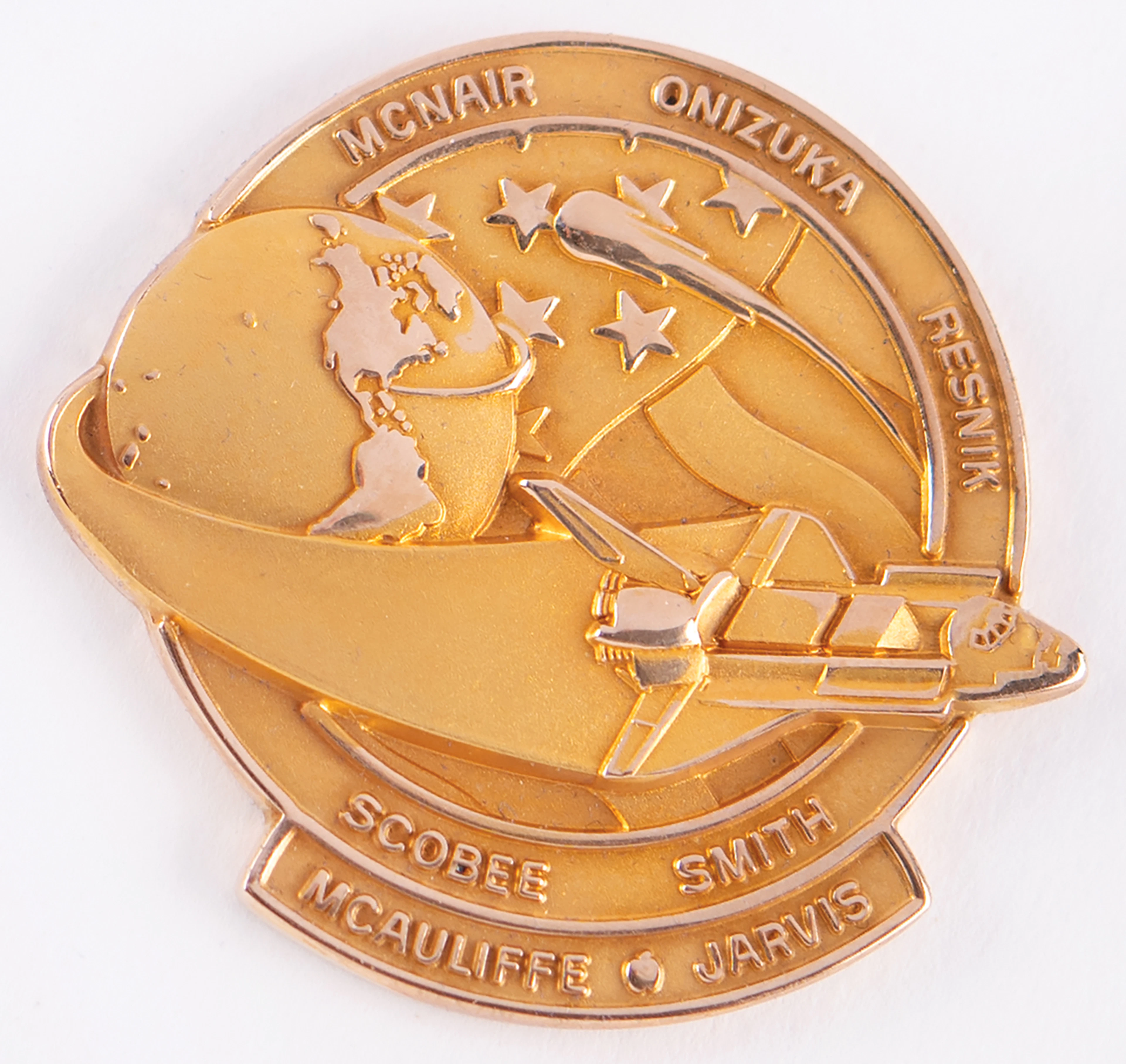 STS-51-L Unflown Gold Robbins Medallion - From the Personal Collection