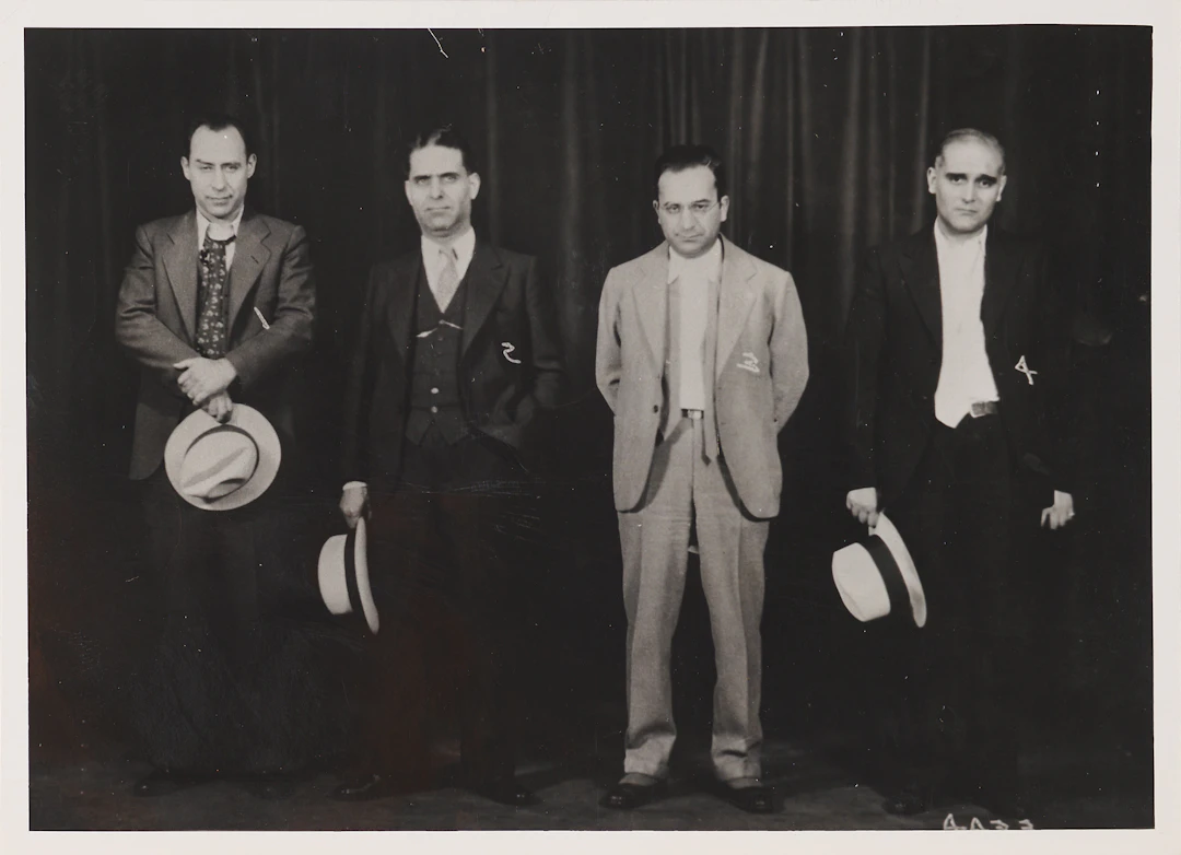 Capone Gang 1932 Police Identification Photograph of Frank Rio, Paul