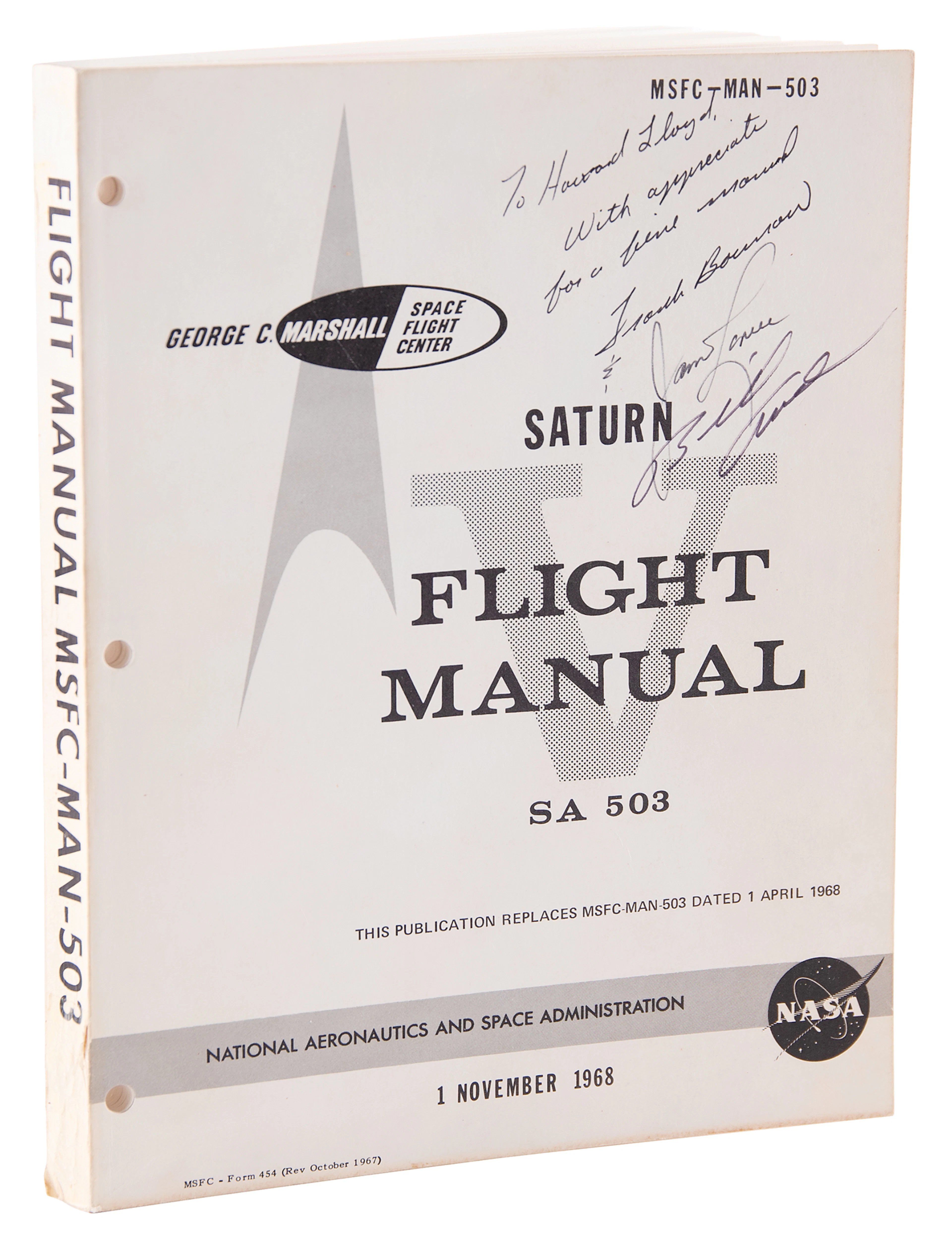Apollo 8 Crew-Signed Saturn V Flight Manual (SA-503)