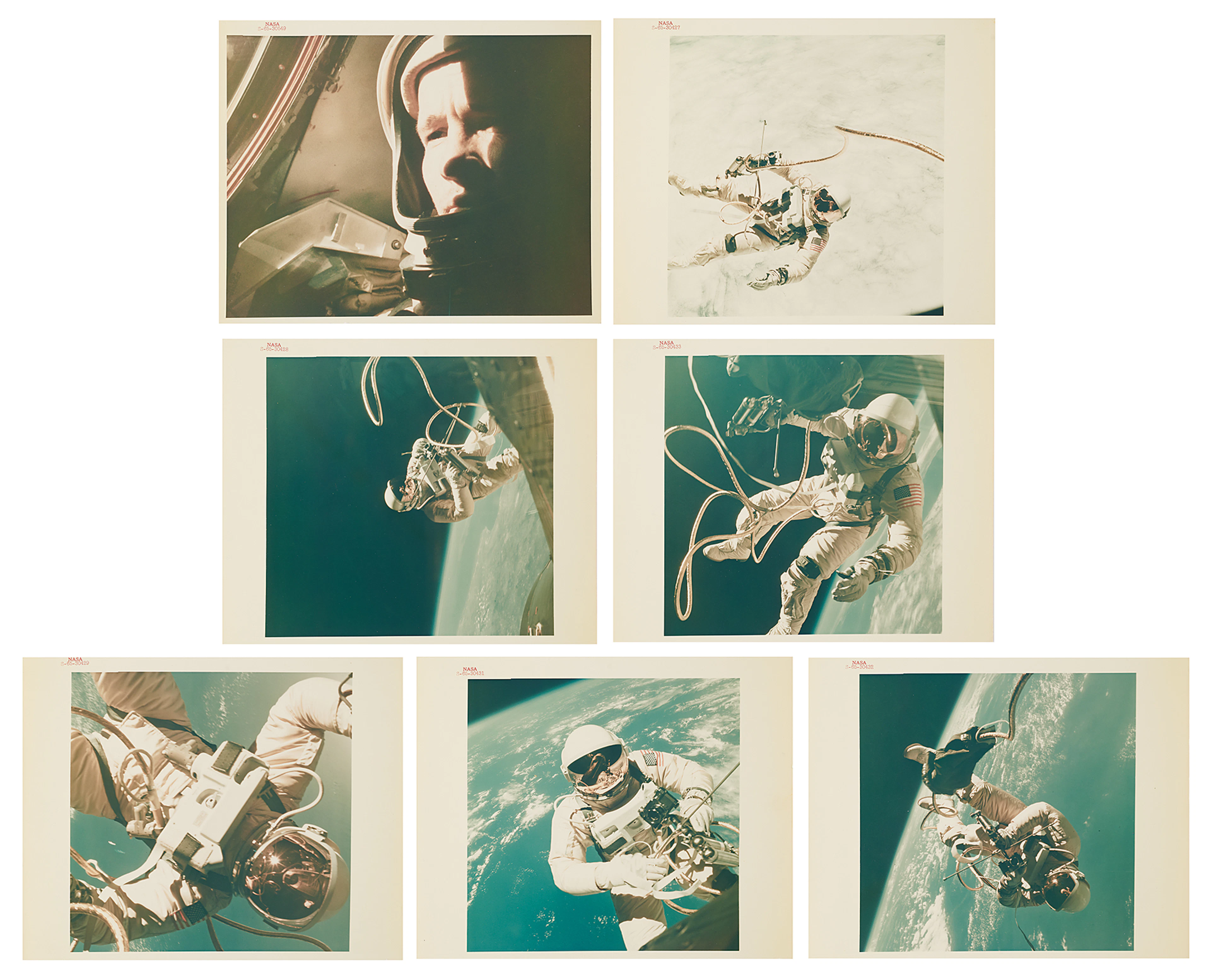 Gemini 4: Edward H. White II (7) Original Red-Numbered NASA Photographs