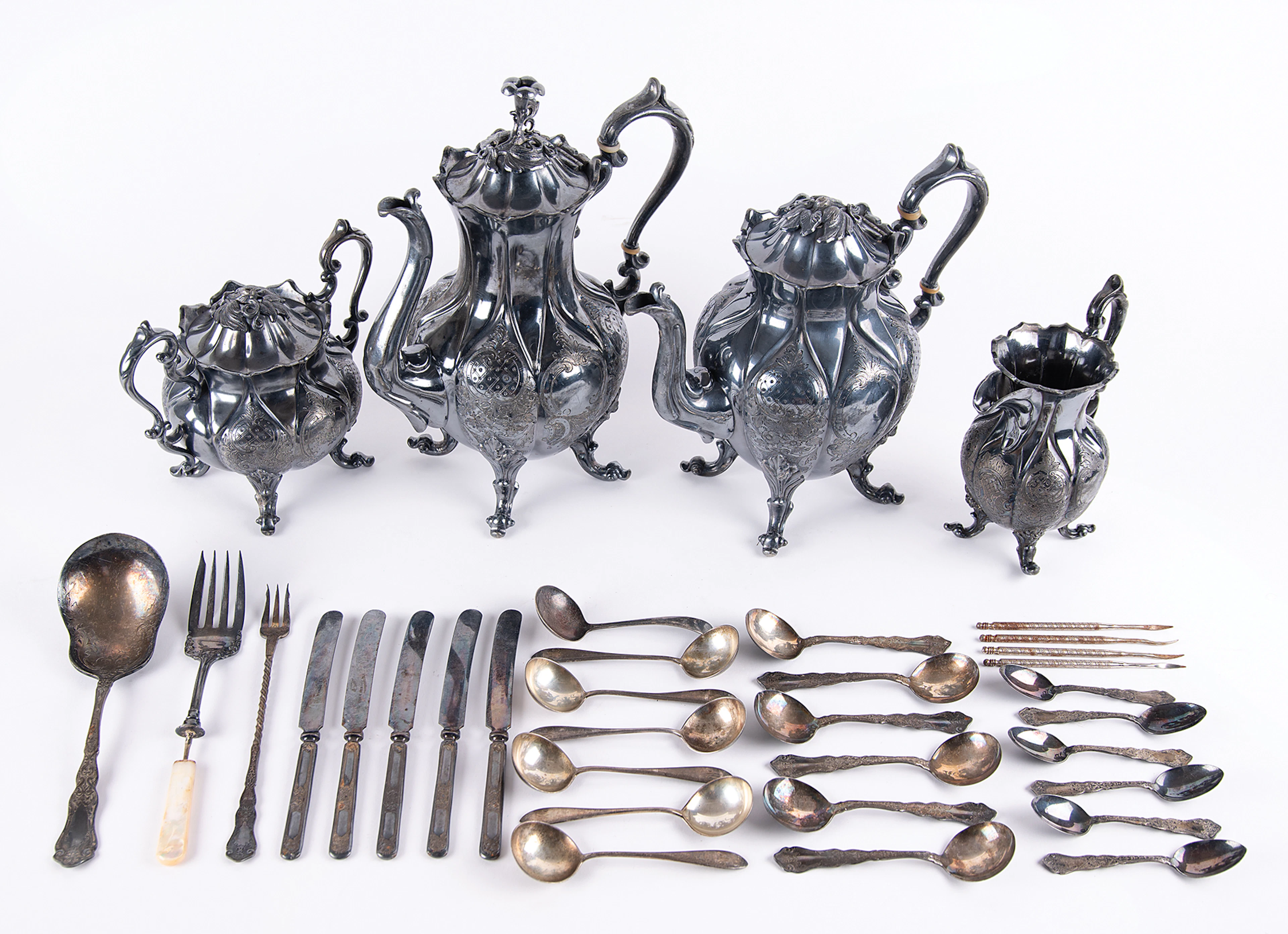 Al Capone's Reed & Barton Four-Piece Silverplate Tea and Coffee Service