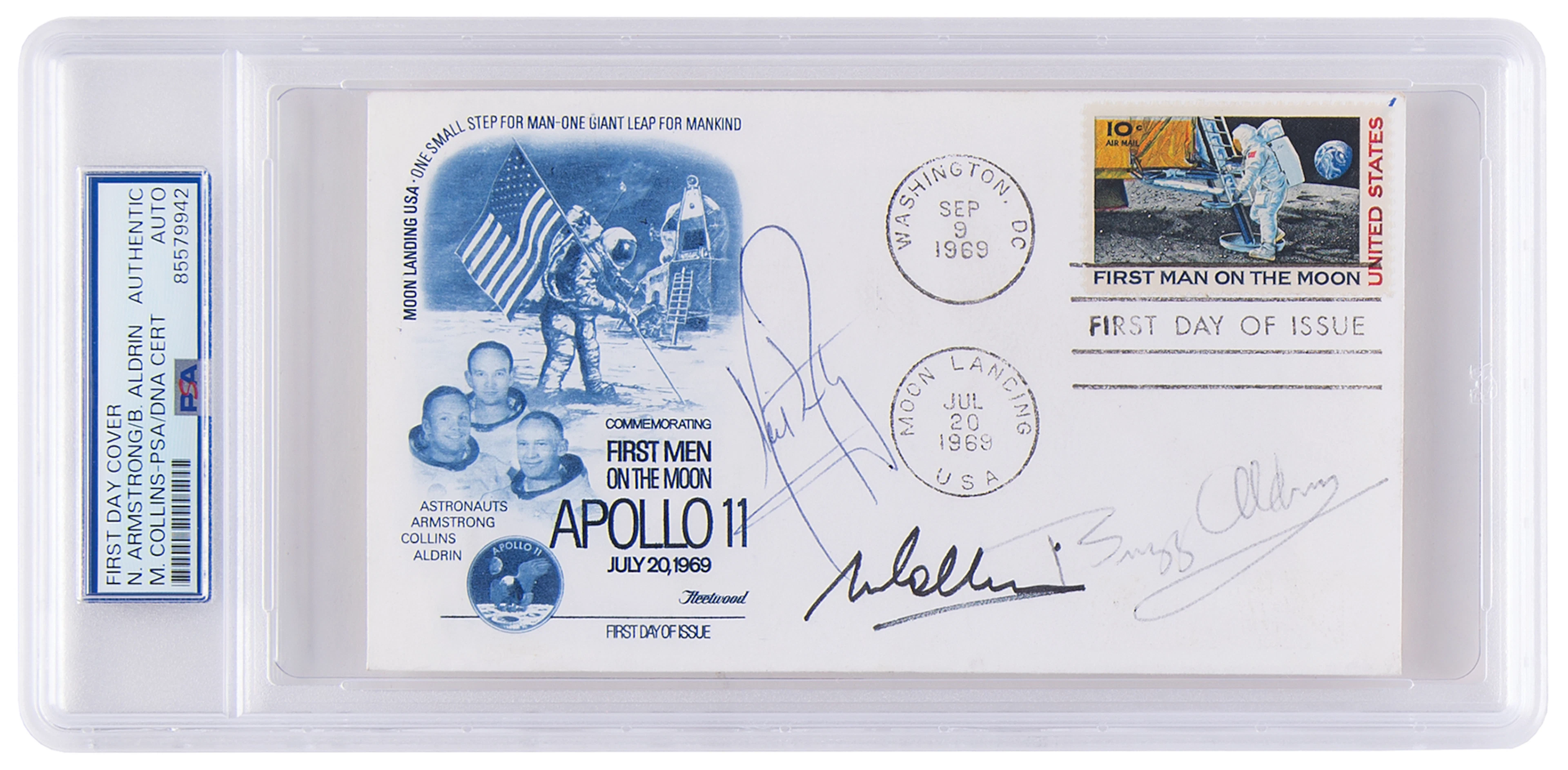 Apollo 11 Crew-Signed First Day Cover