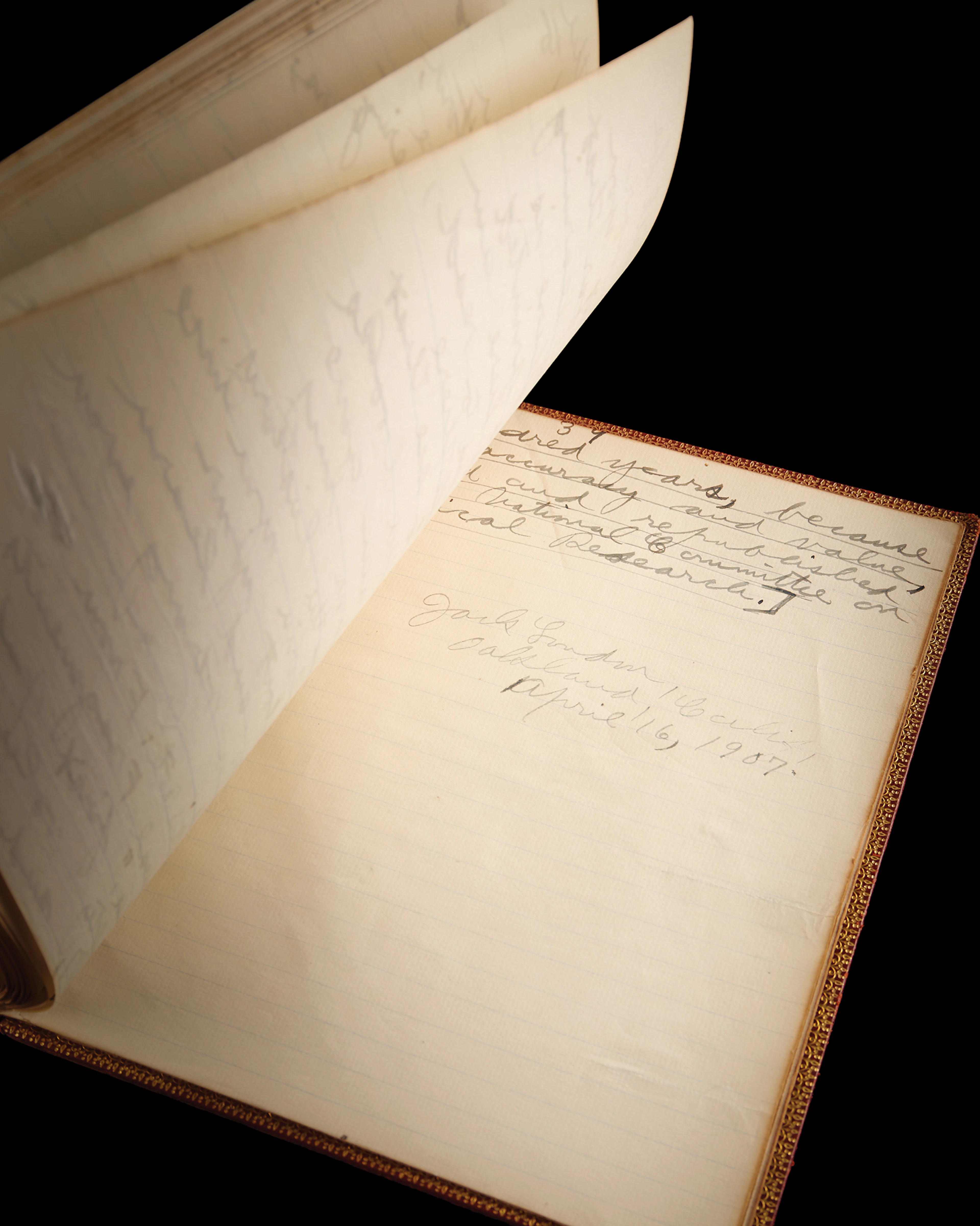 Jack London Autograph Draft Manuscript Signed for A Curious Fragment:
