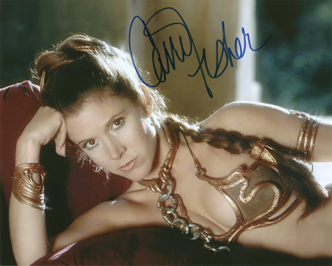 Star Wars: Carrie Fisher Signed Photograph as Princess Leia