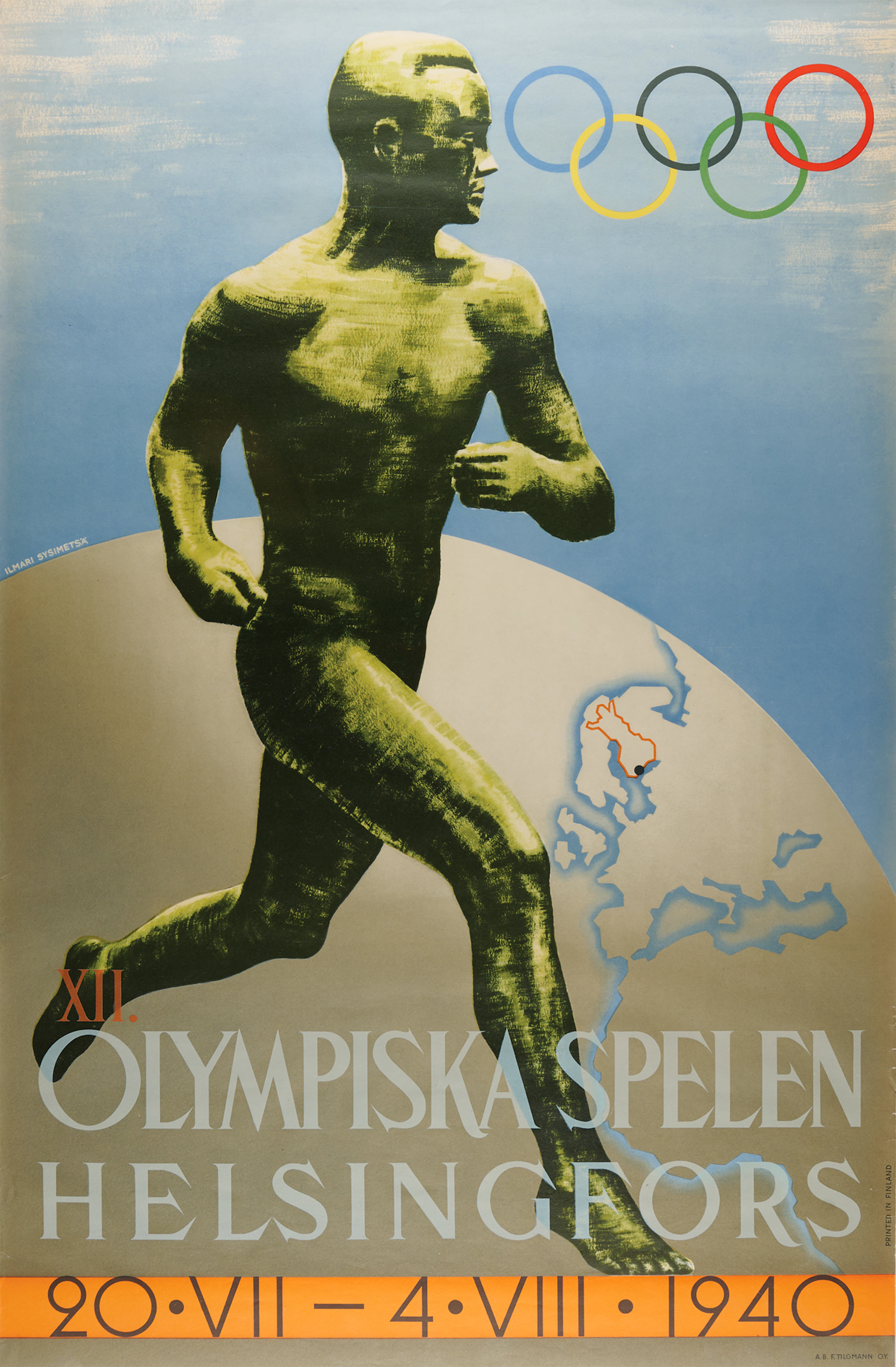Helsinki 1940 Summer Olympics Poster [Canceled Games]