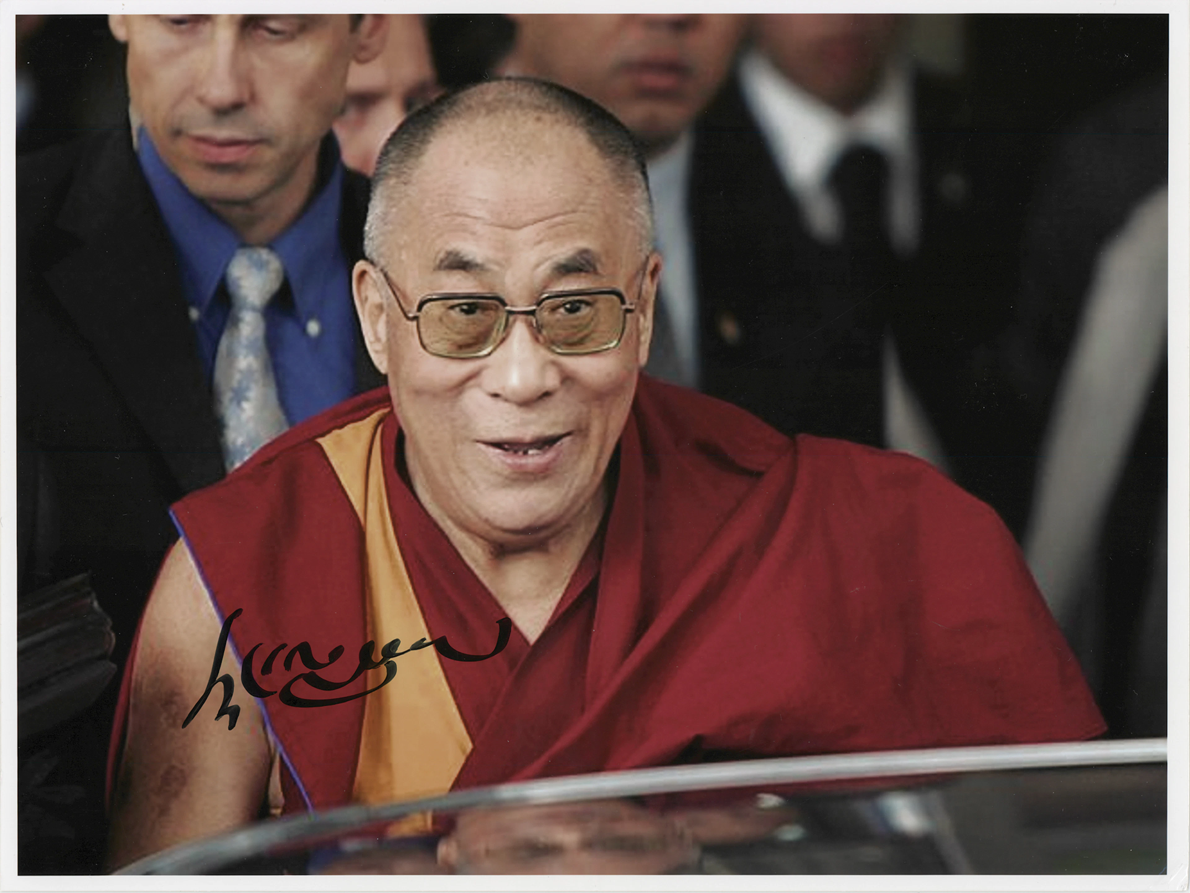 Dalai Lama Signed Photograph