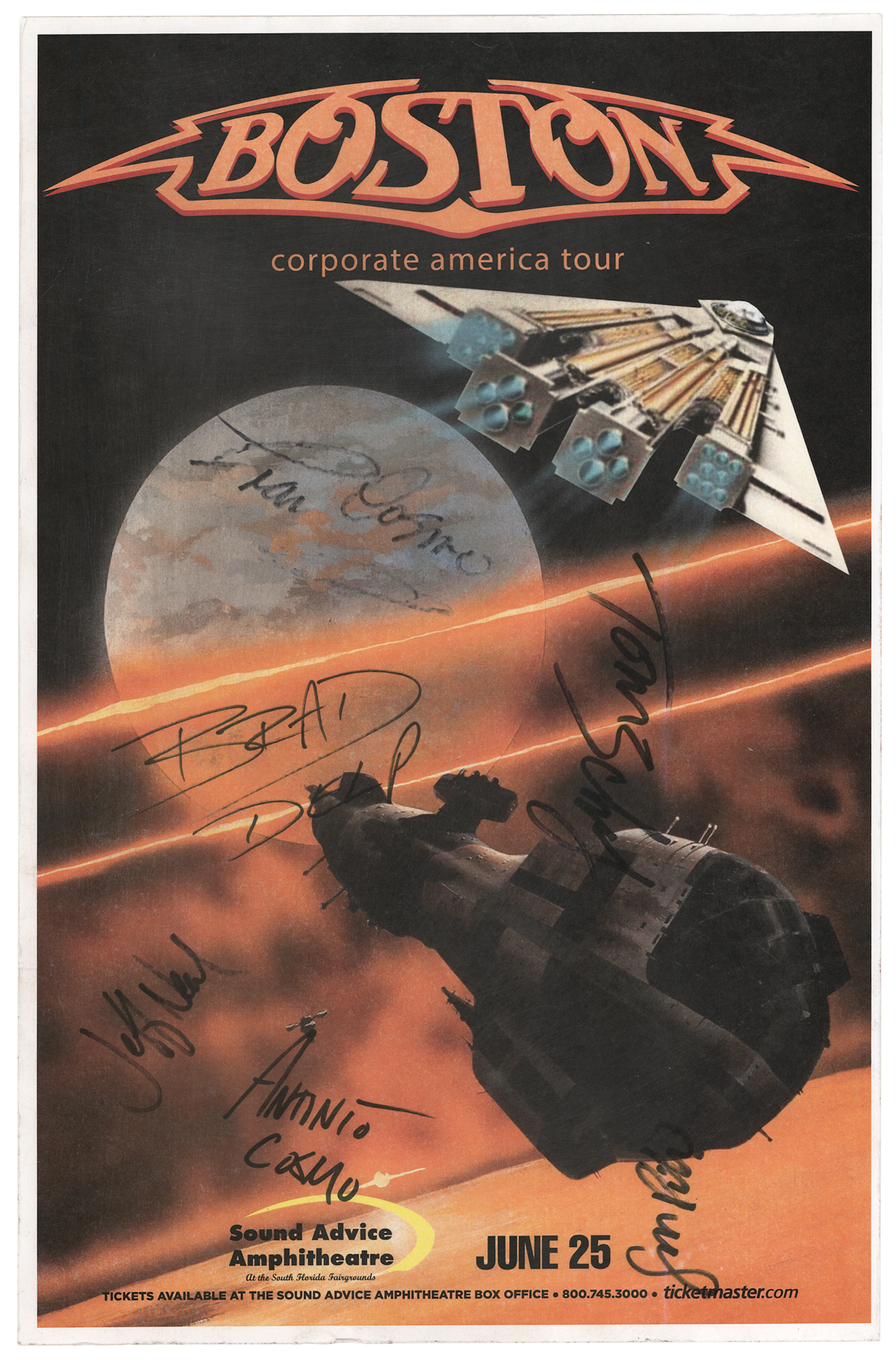 Boston Signed 2003 Corporate America Tour Mini Poster - 11˝ x 17˝