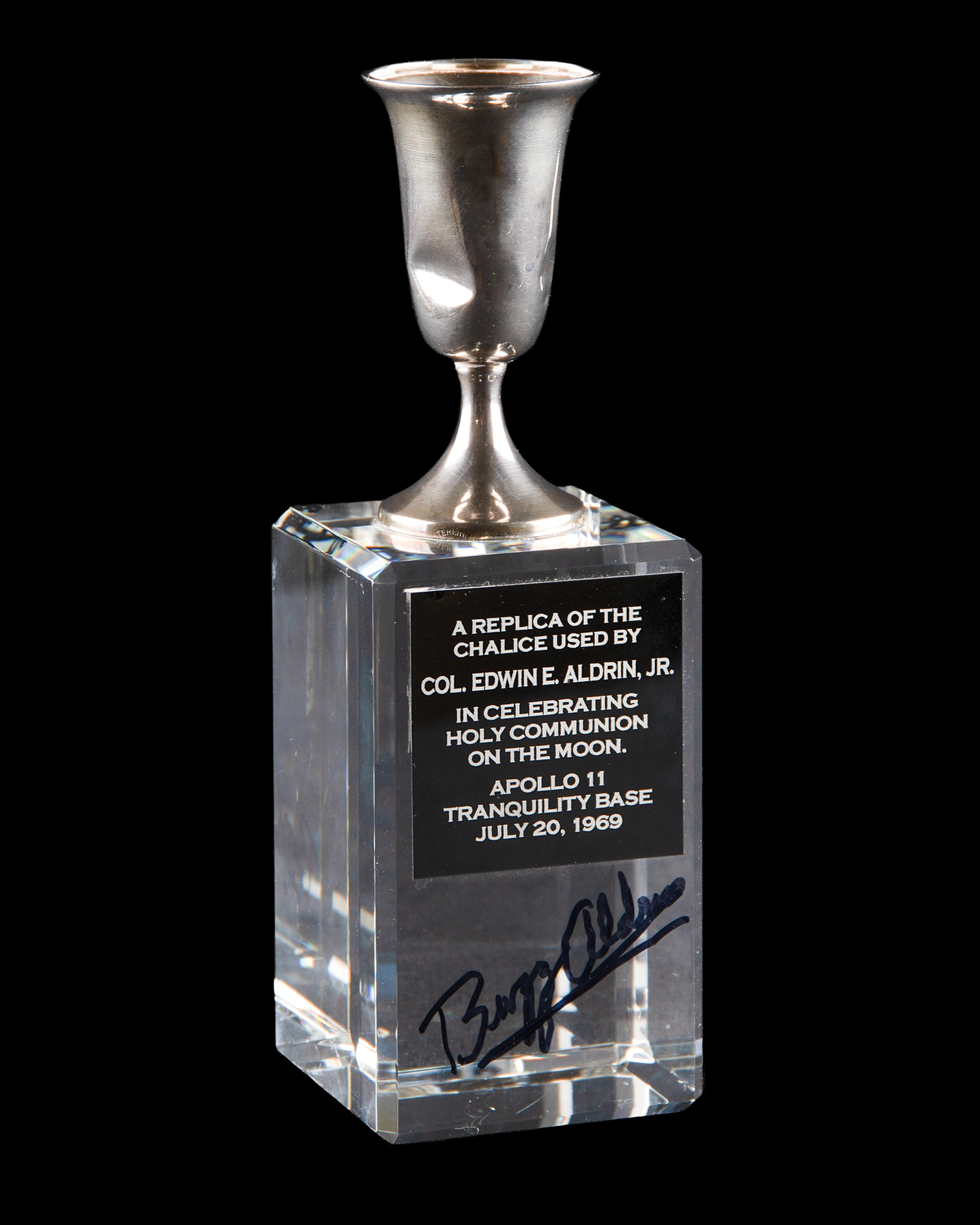 Buzz Aldrin Signed Apollo 11 Lunar Communion Chalice Replica