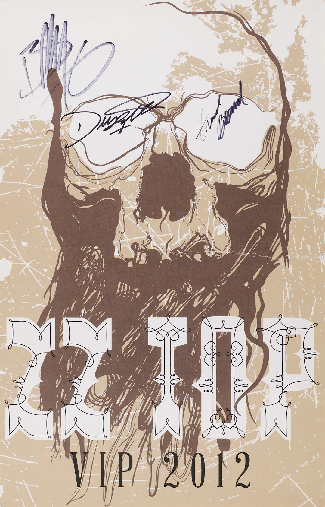 ZZ Top Signed 2012 'VIP' Tour Poster (11˝ x 17˝)