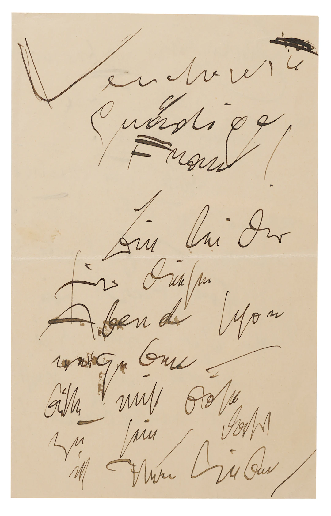 Gustav Klimt Autograph Letter Signed