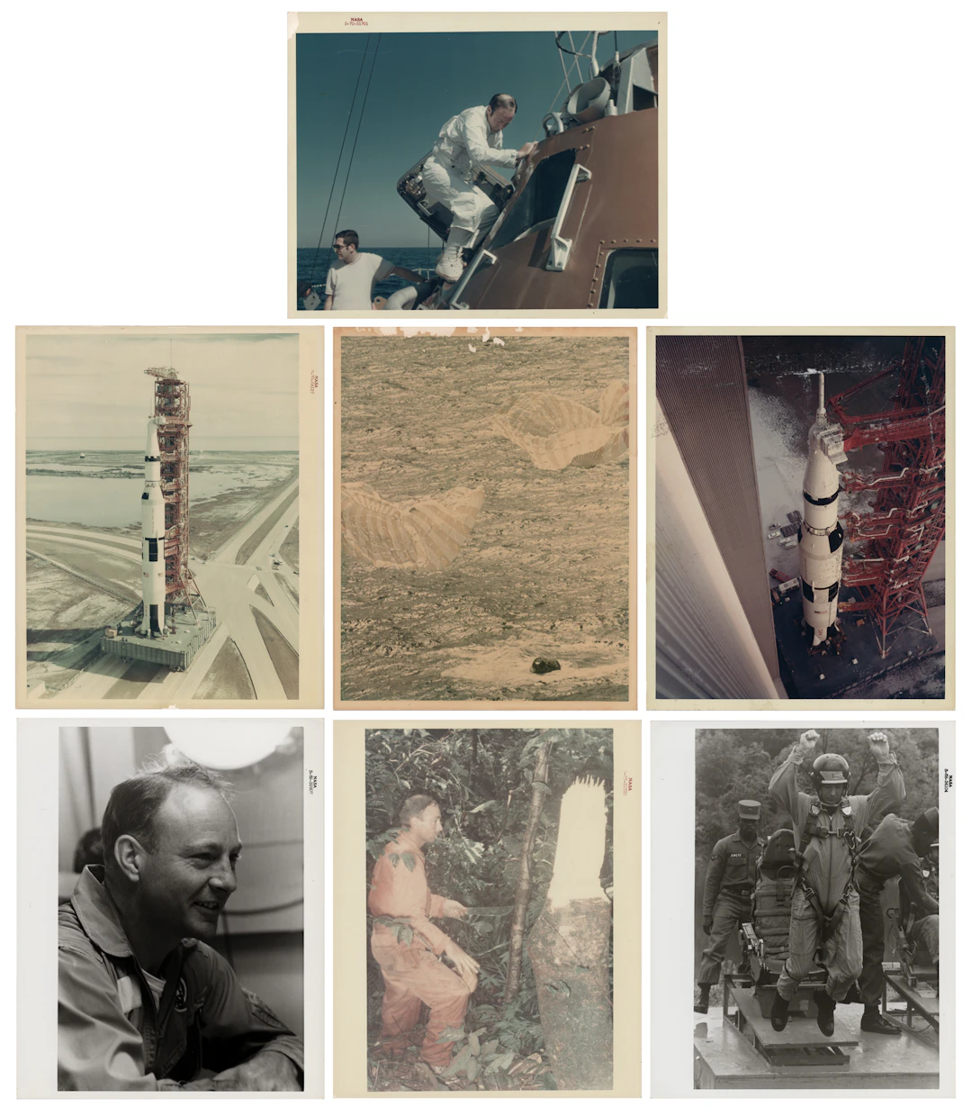 Edgar Mitchell Signed NASA Photos (5) - From the Personal Collection