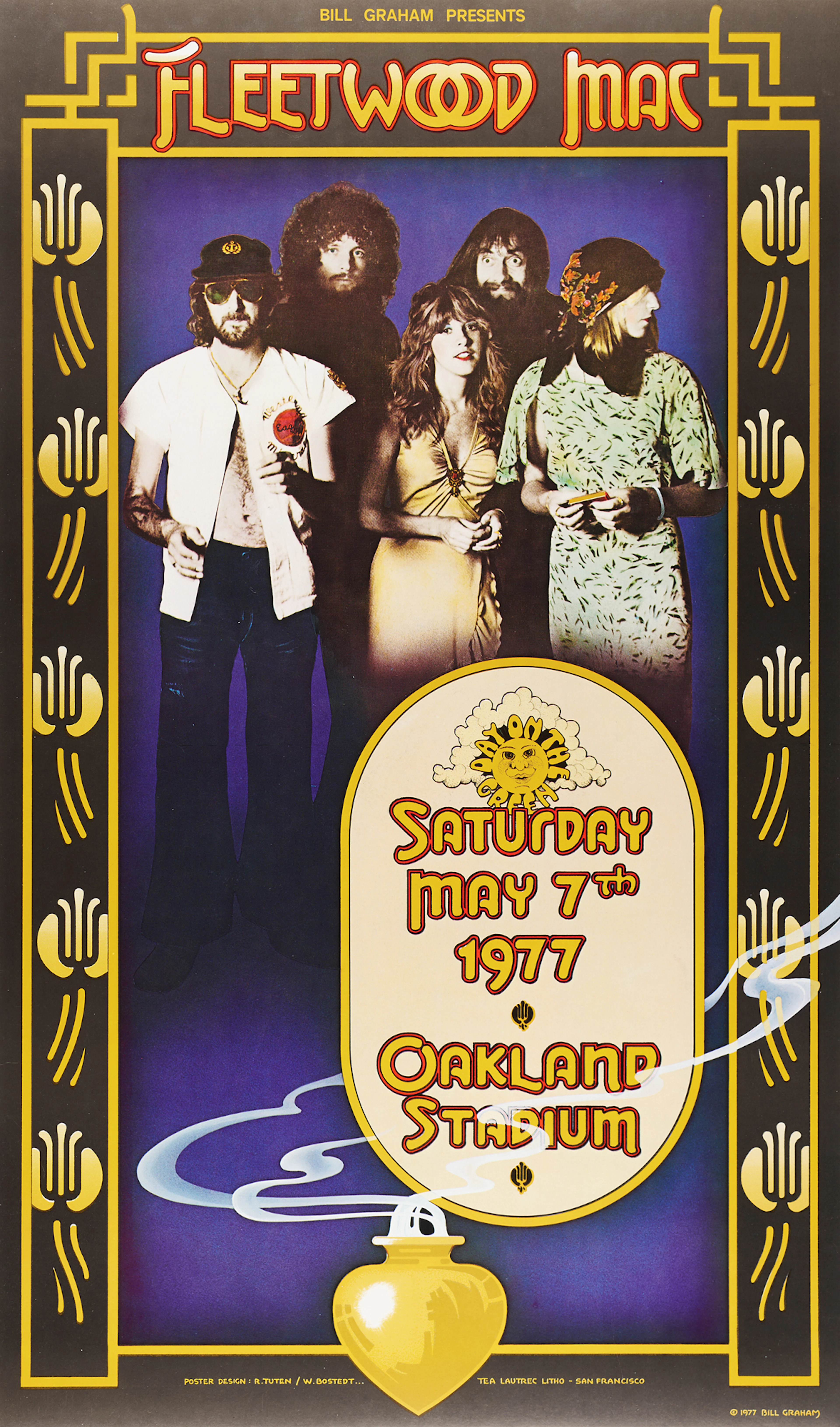 Fleetwood Mac 1977 Oakland Stadium Concert Poster (16.5˝ x 28˝)