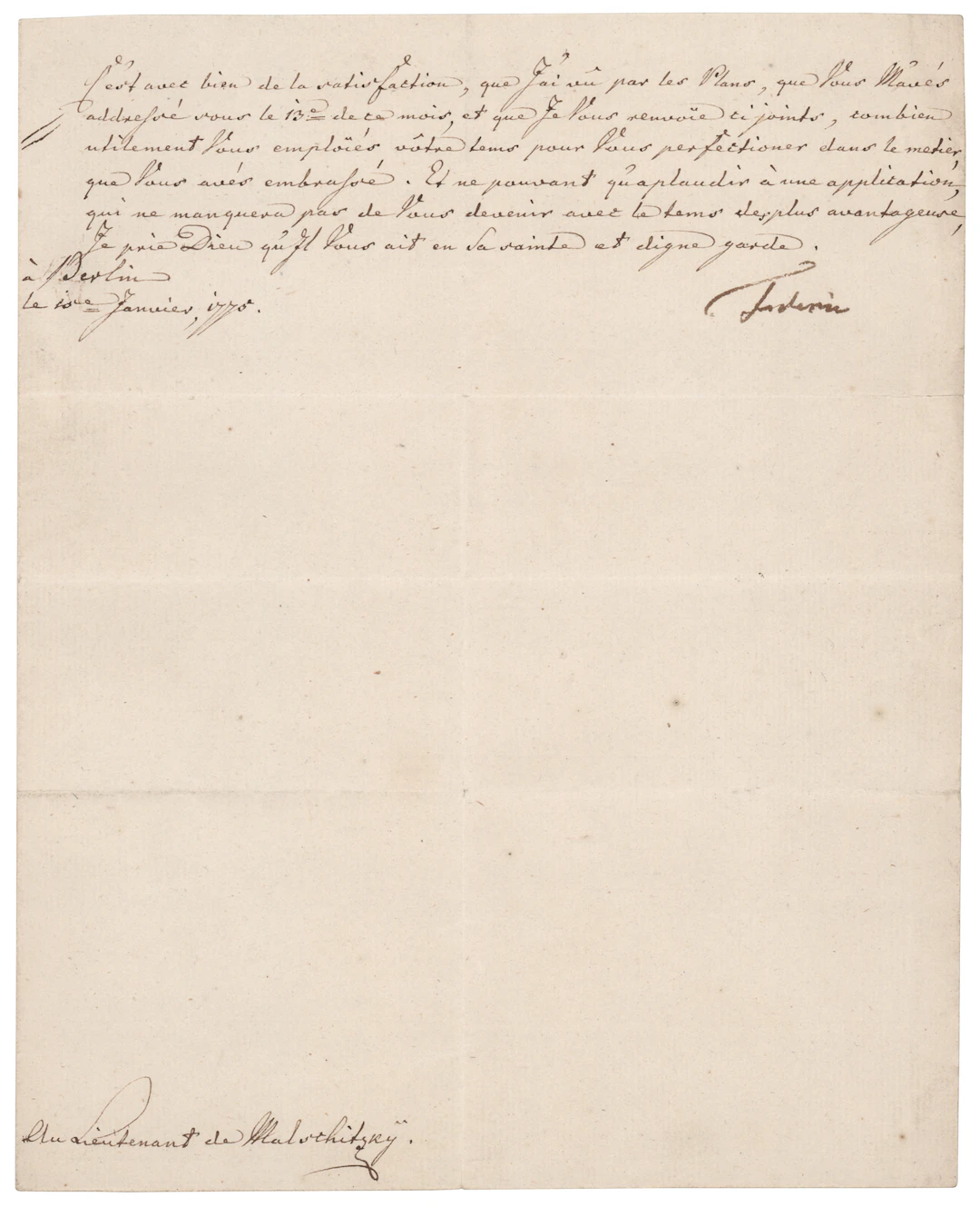 Frederick the Great Letter Signed