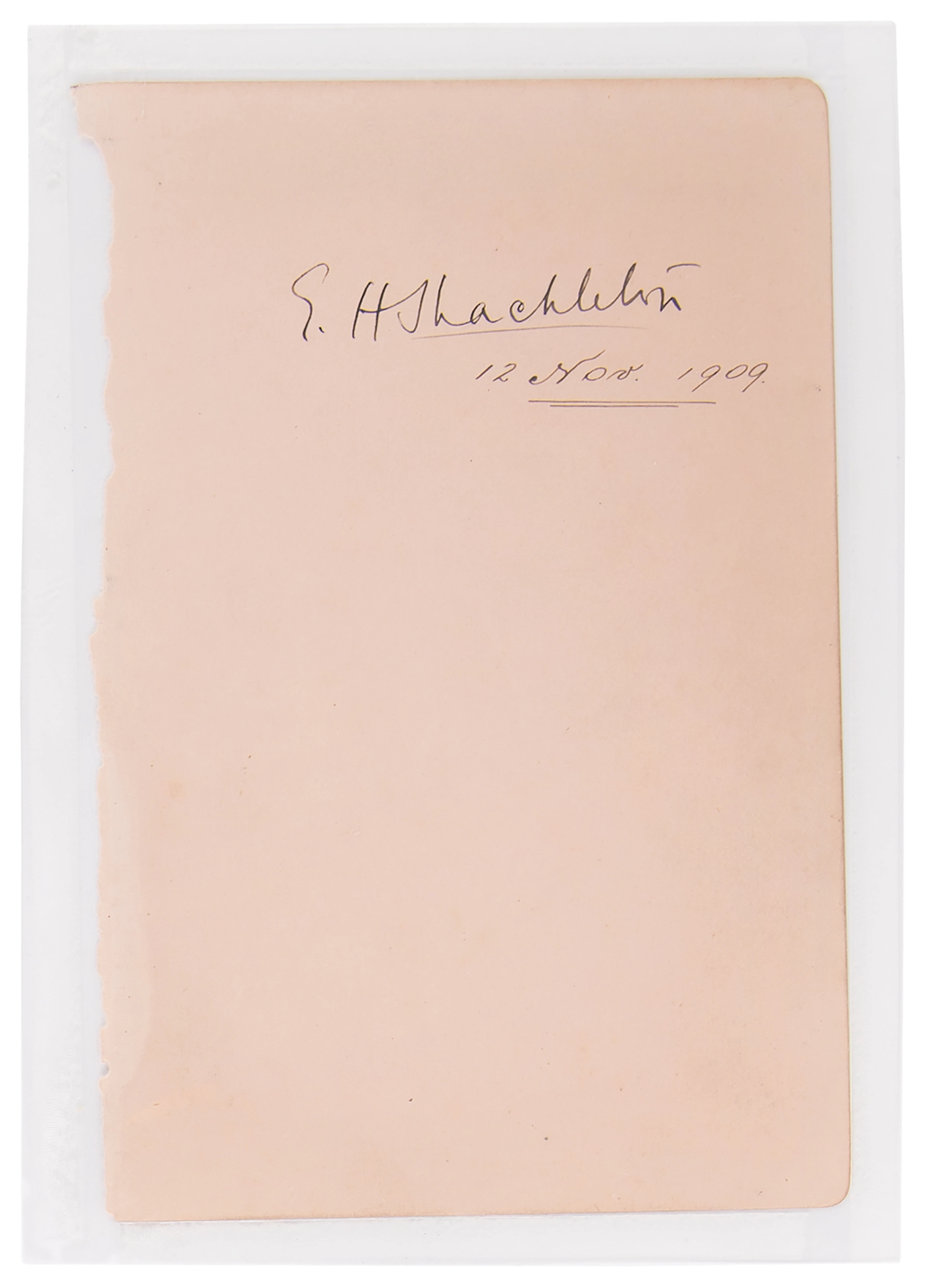Ernest Shackleton Signature