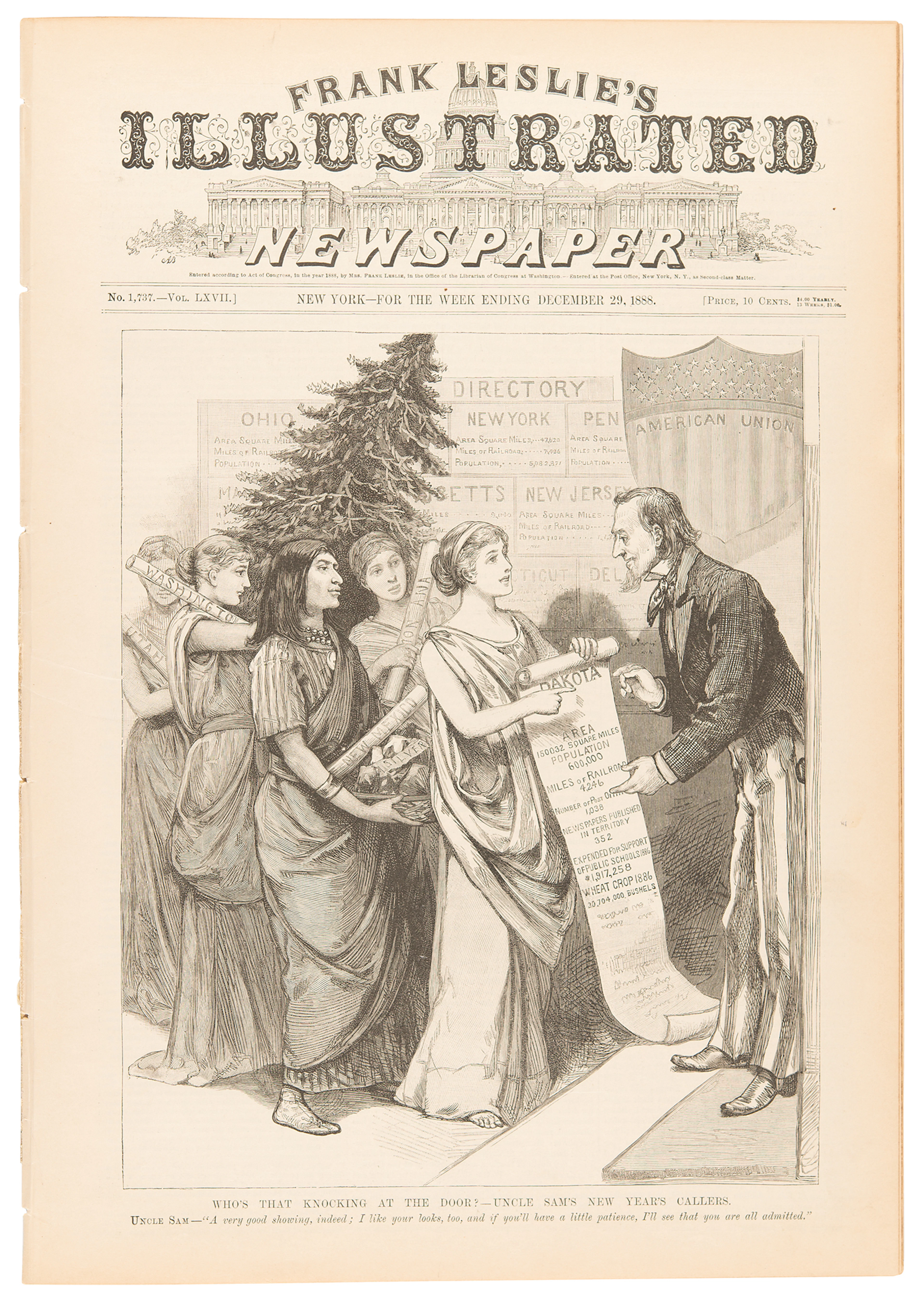 Rain in the Face: Frank Leslie's Illustrated Newspaper from December 29, 1888