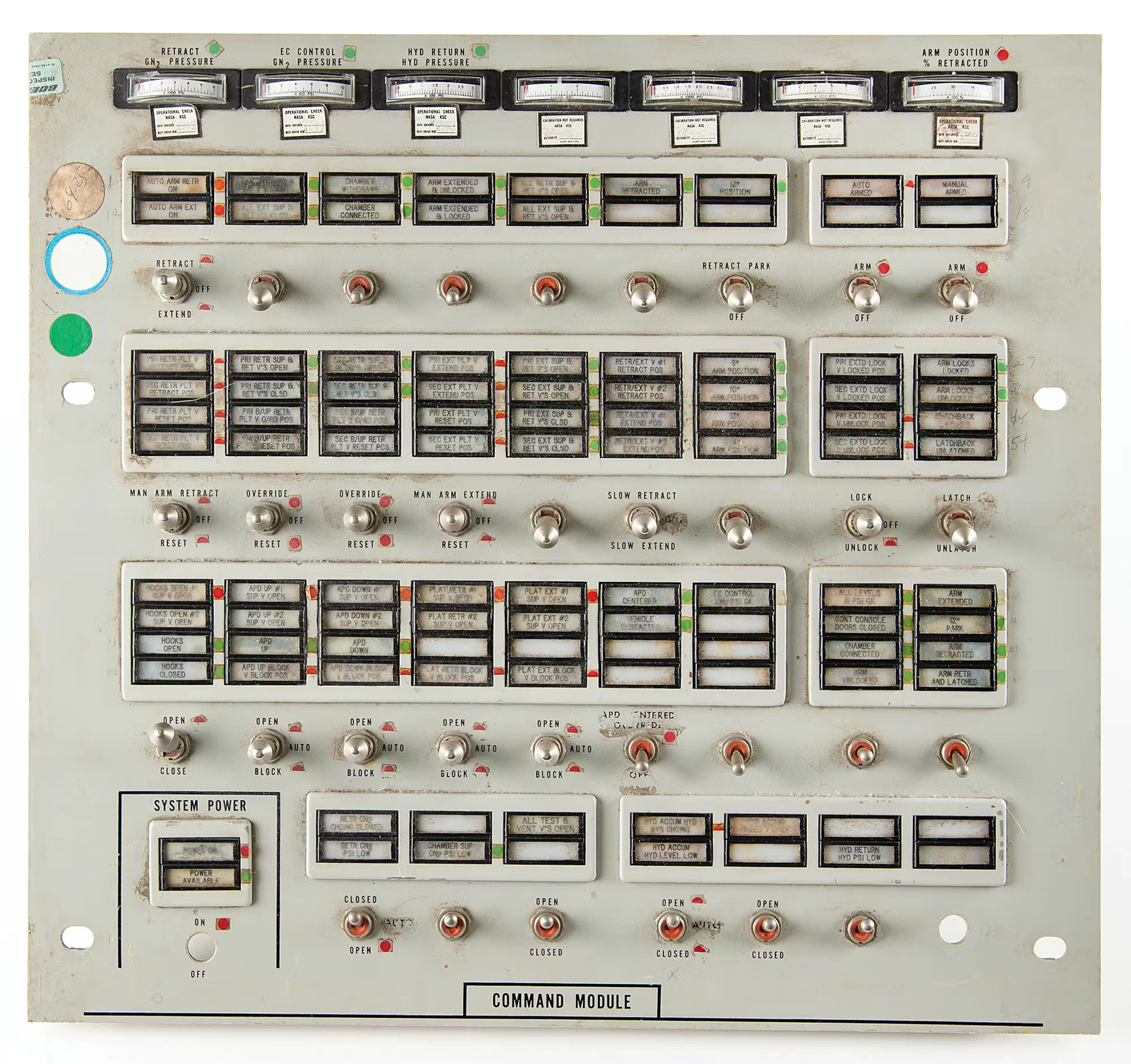 Launch Complex 39B Swing Arm 9 'Command Module Access' Control Panel