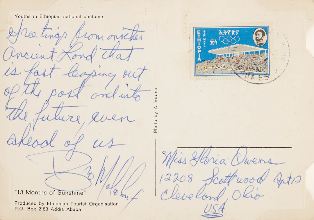 Malcolm X Autograph Letter Signed from Ethiopia, "another Ancient