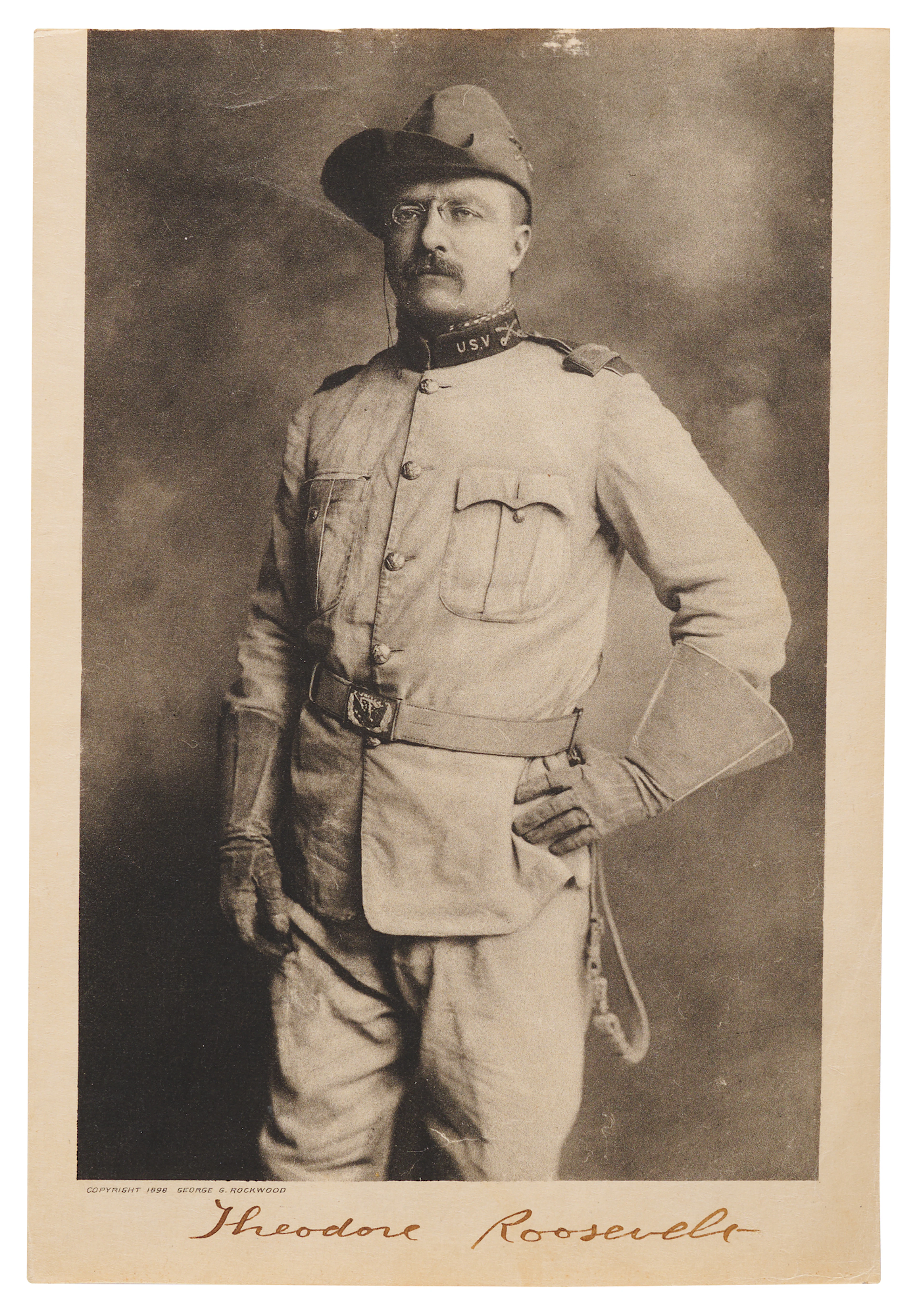 Theodore Roosevelt Signed Photograph as a 'Rough Rider'