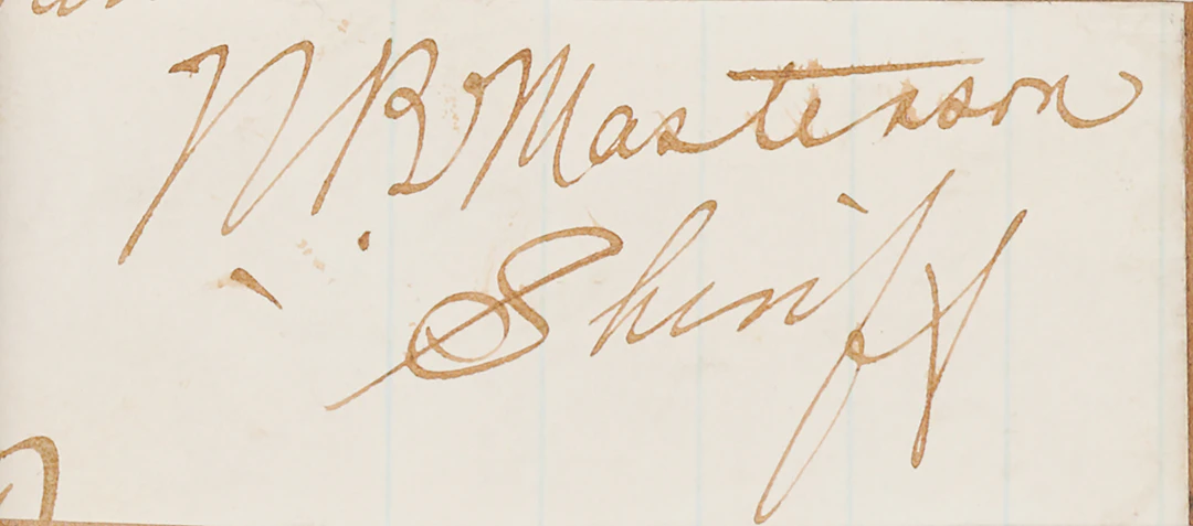 Bat Masterson Signature - Rare Autograph of the Dodge City Icon