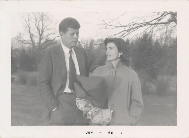 John and Jacqueline Kennedy Original Vintage Candid Photograph (c. 1956)