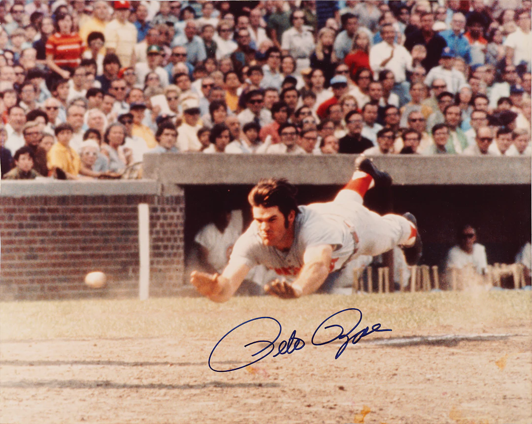 Pete Rose Signed Oversized Photograph