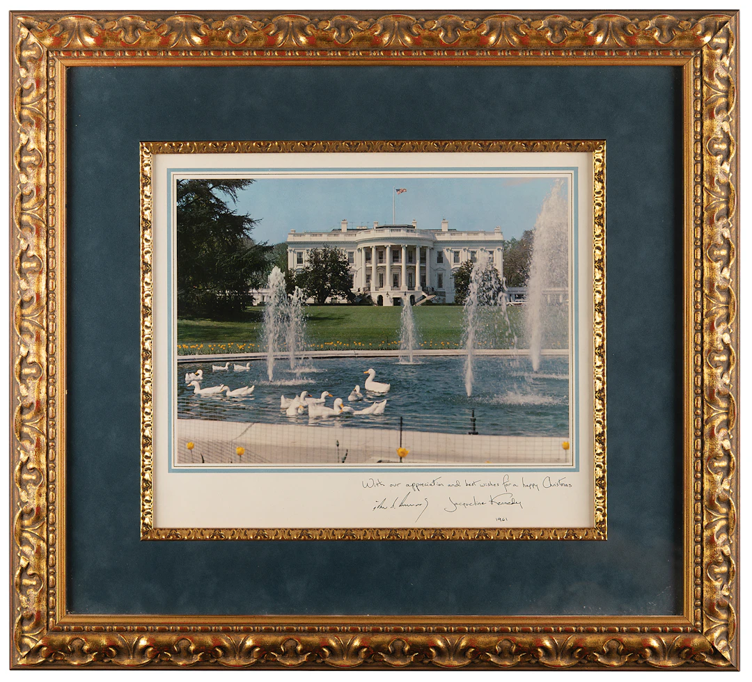 John F. Kennedy 1961 White House Christmas Gift Print