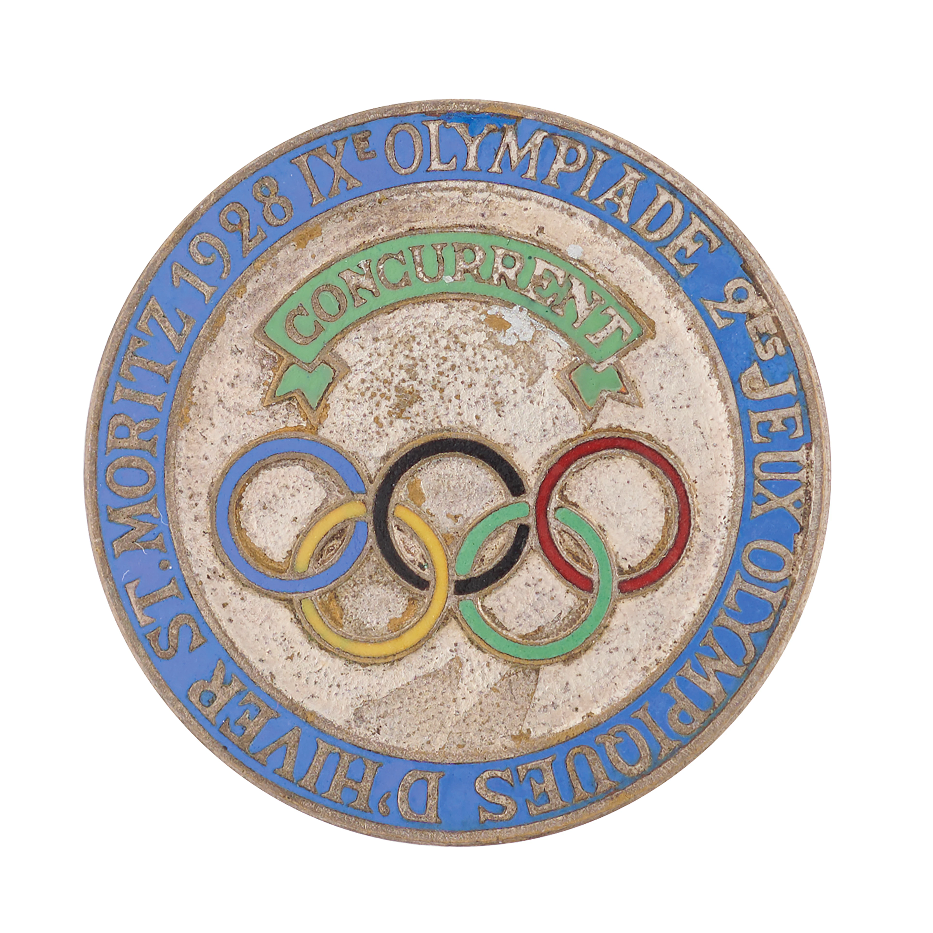 St. Moritz 1928 Winter Olympics Competitor´s Badge
