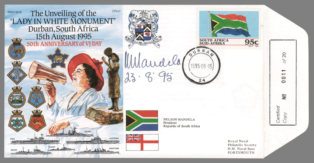 Nelson Mandela Signed Commemorative Cover
