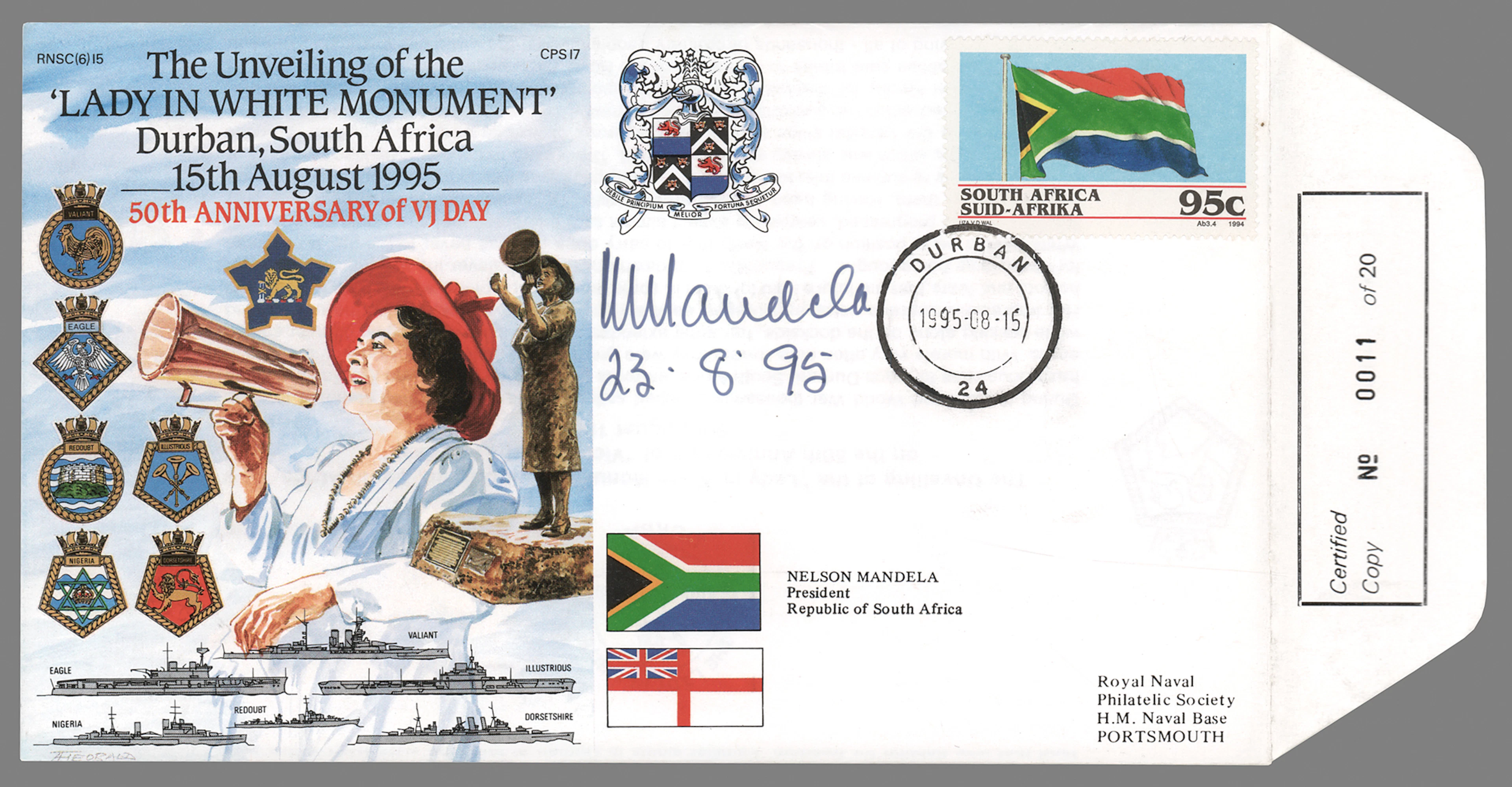 Nelson Mandela Signed Commemorative Cover