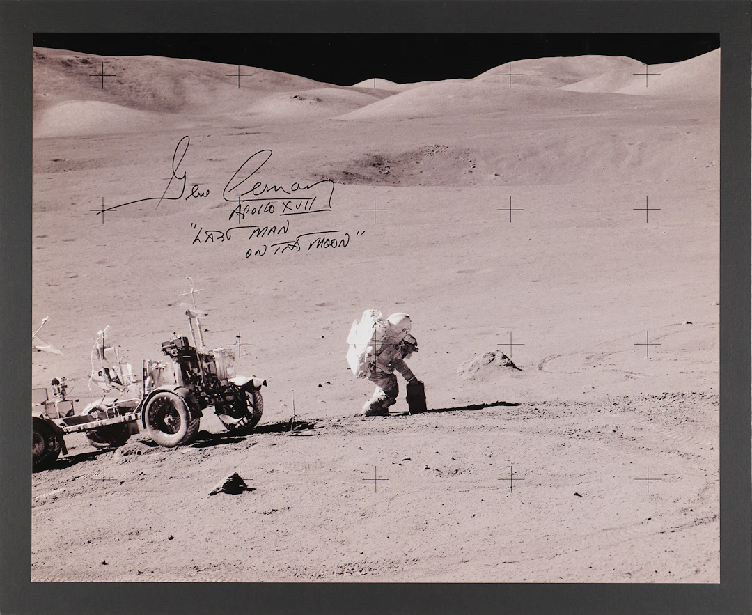 Gene Cernan Signed Oversized Photograph