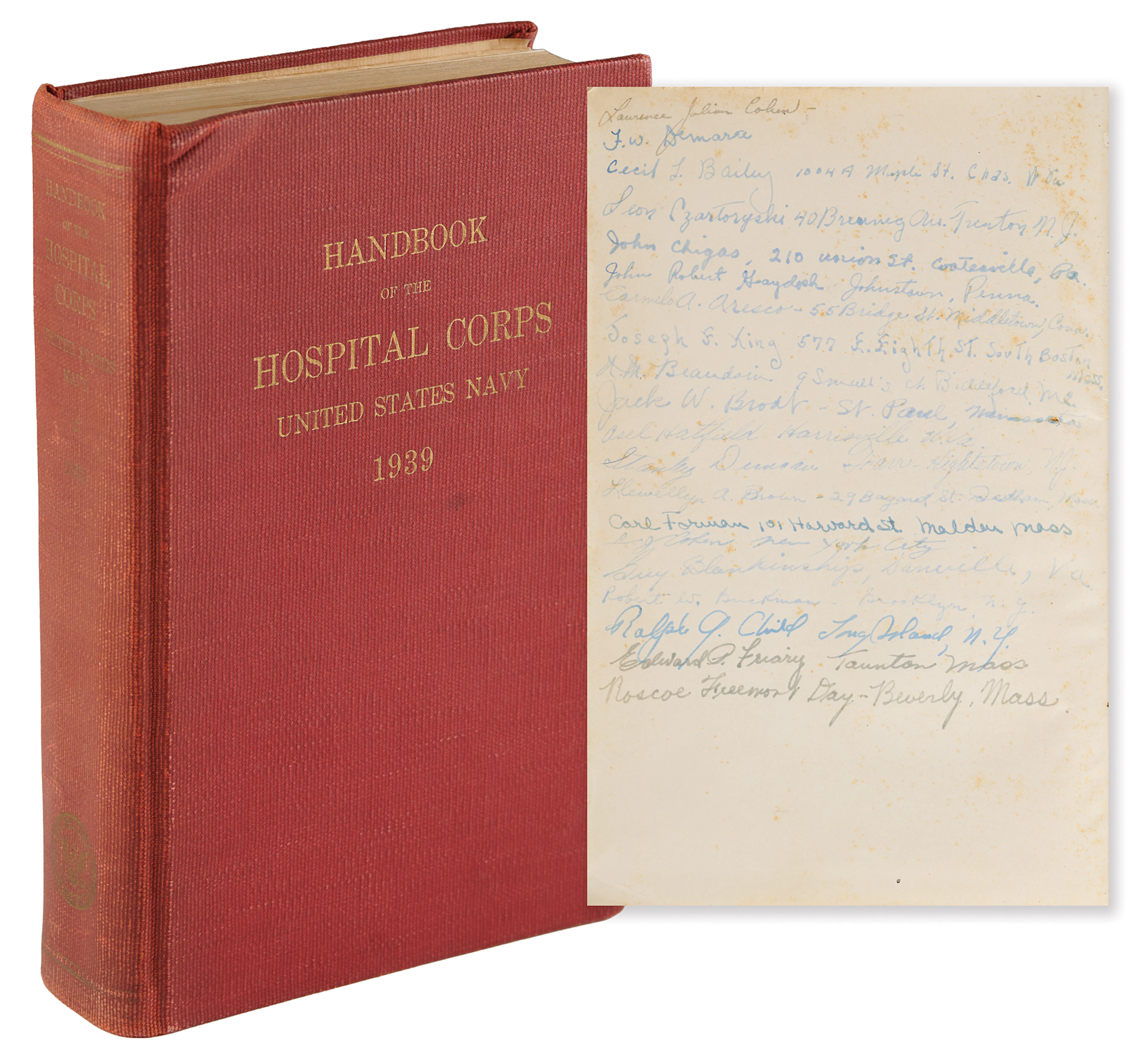 Ferdinand Waldo Demara Signed Book - Handbook of the Hospital Corps