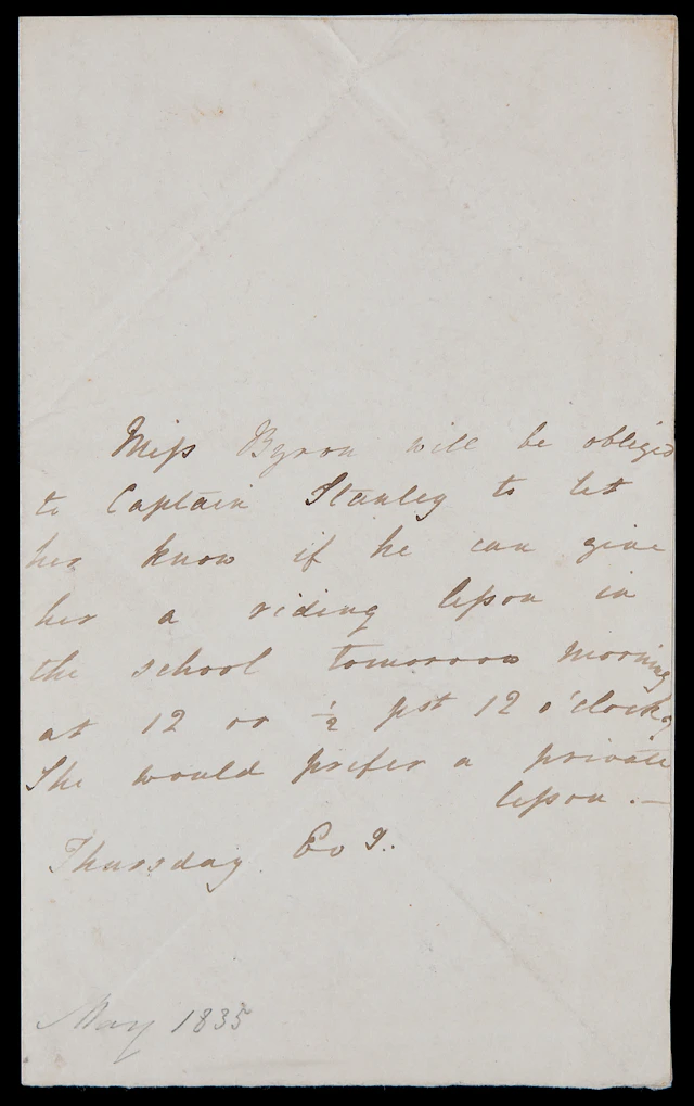 Ada Lovelace Third-Person Autograph Letter Signed Requesting a Private