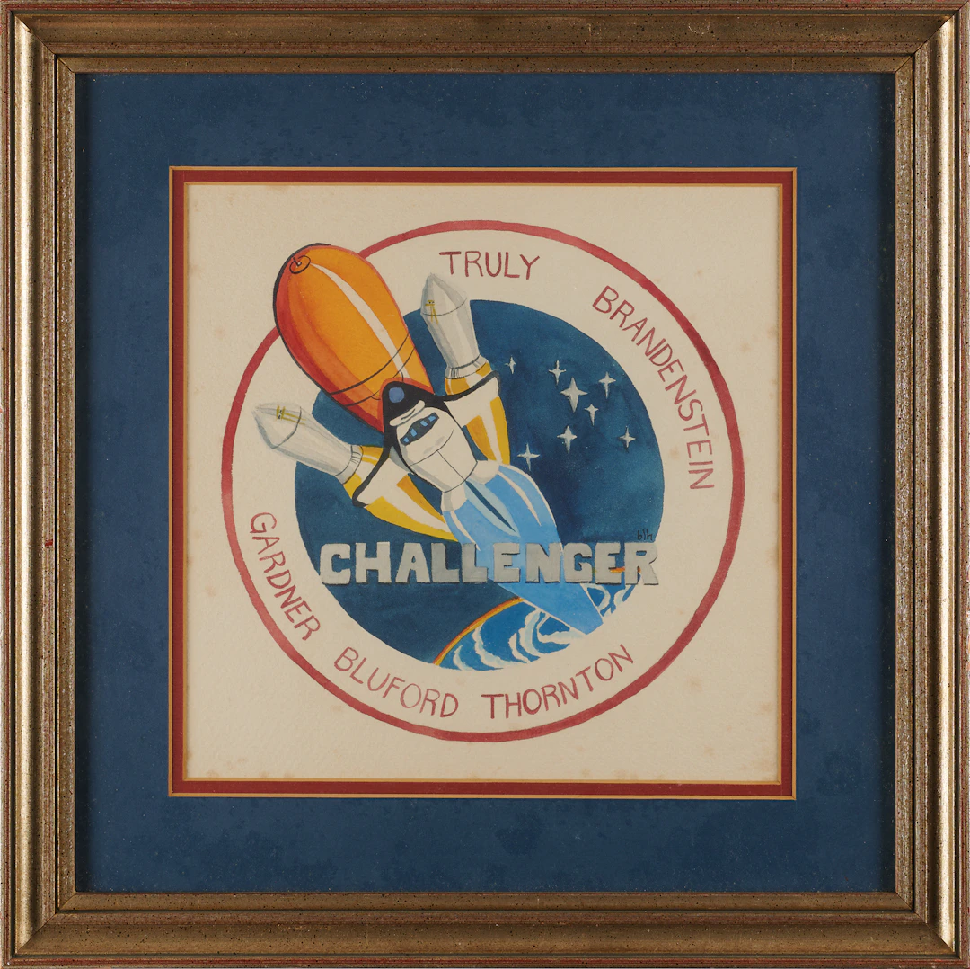 STS-8 Hand-Painted Mission Insignia - From the Personal Collection