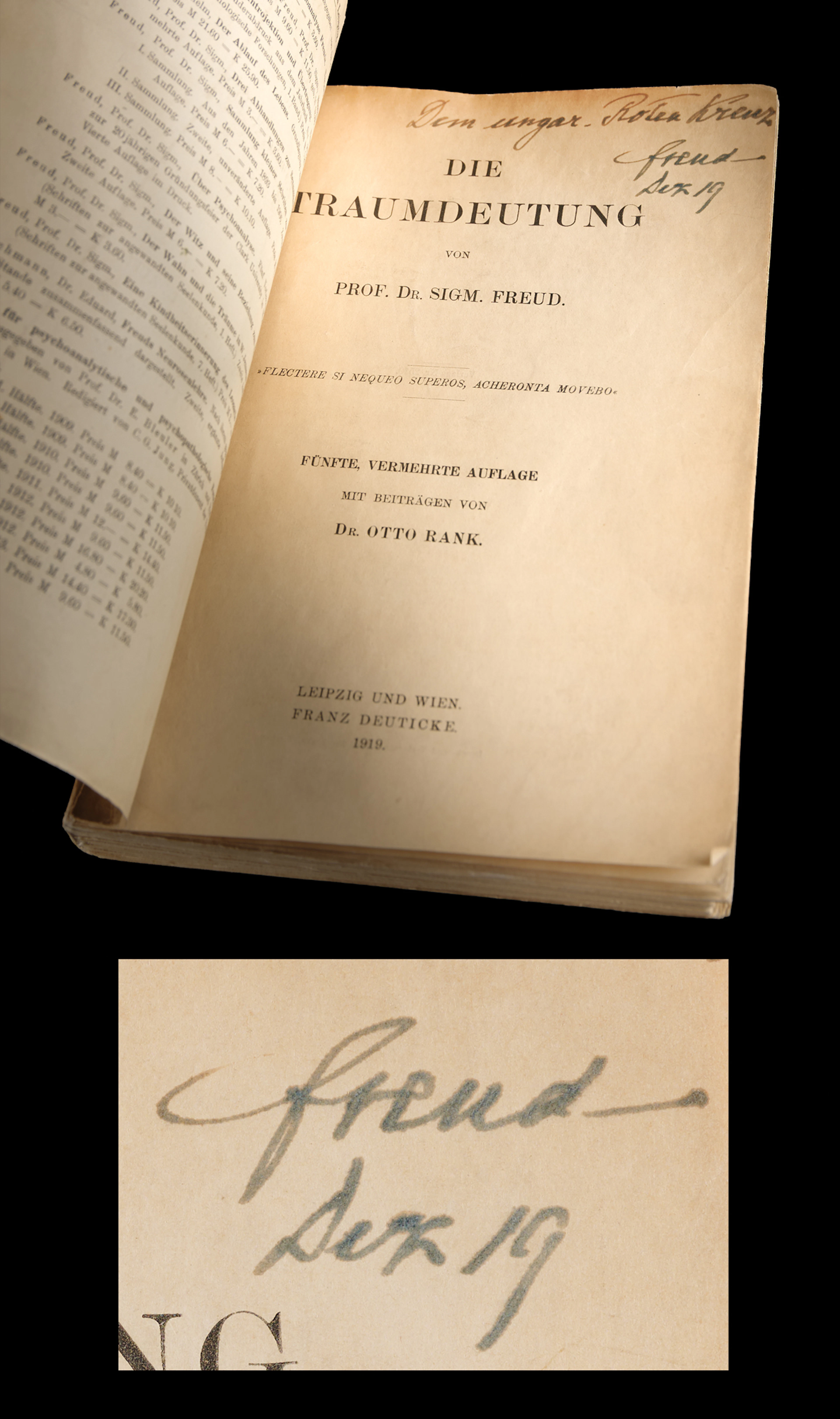 Sigmund Freud Signed Book - Die Traumdeutung [The Interpretation of