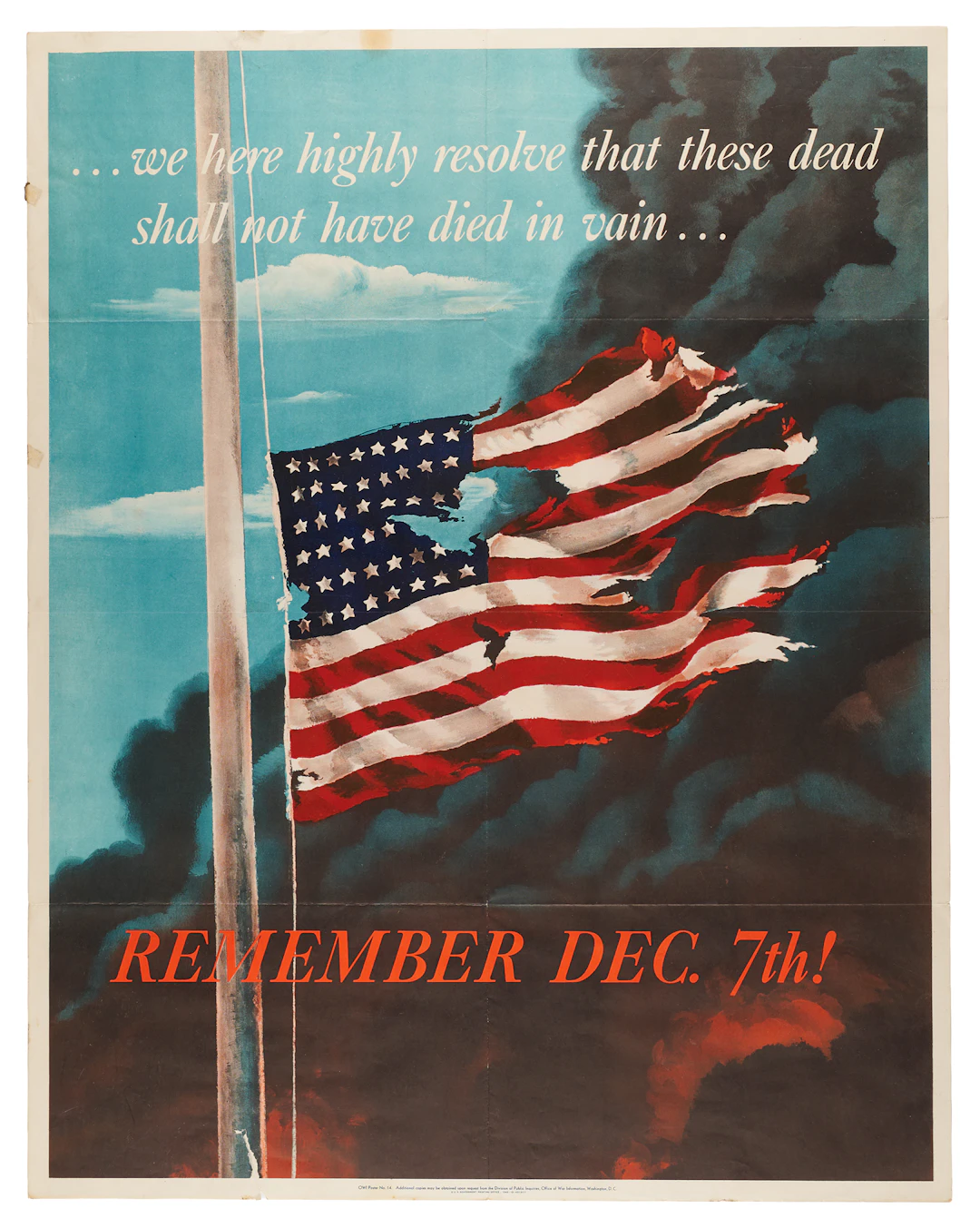 World War II Poster: Remember Dec. 7th! (22˝ x 28˝)