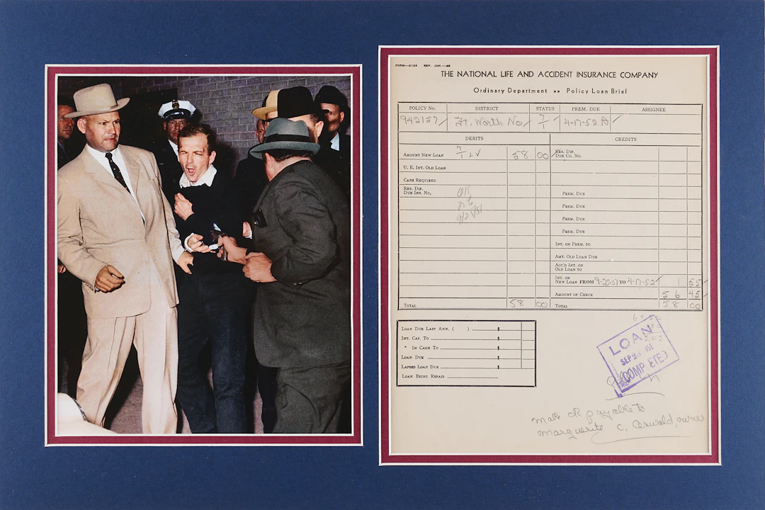 Lee Harvey Oswald: Marguerite Oswald Life Insurance Policy Loan Document (1951)