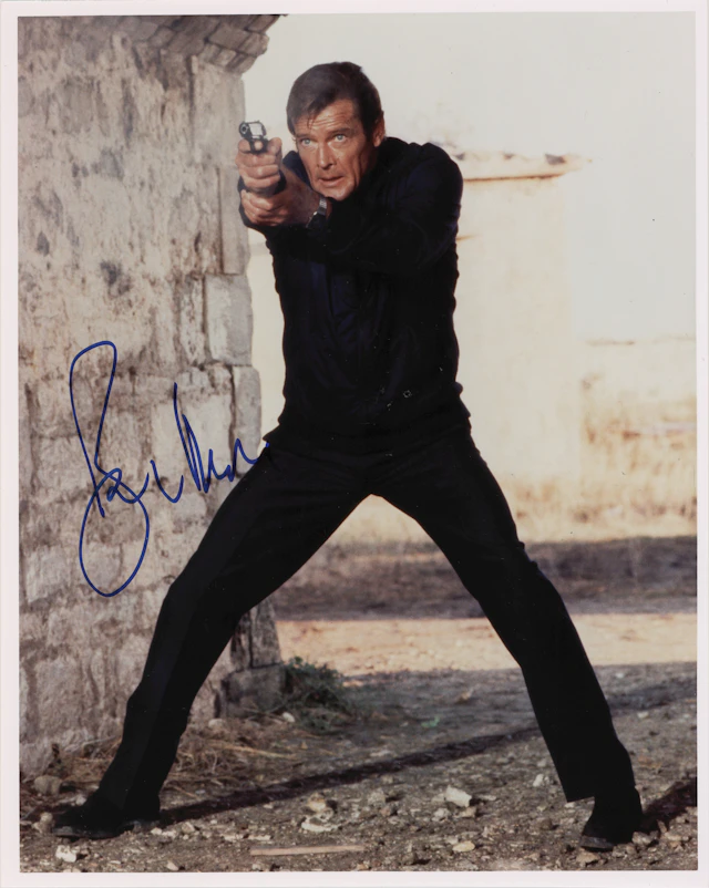Roger Moore Signed Photograph