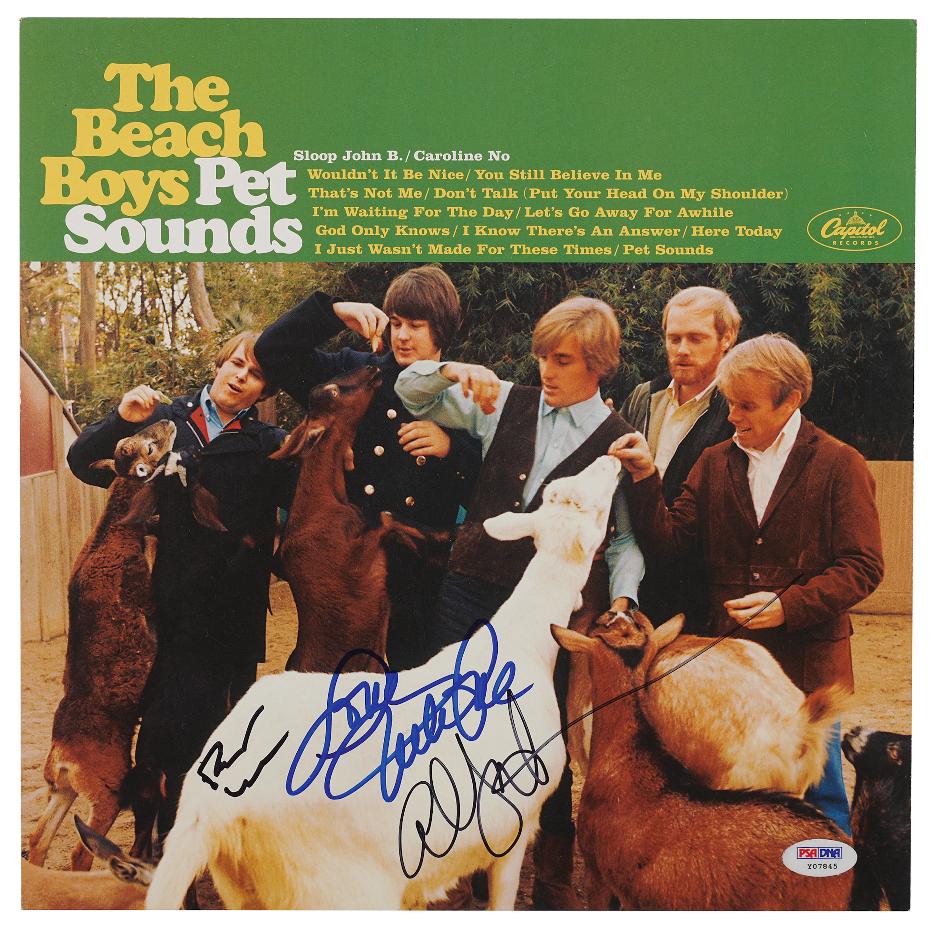Beach Boys Signed Album Flat - Pet Sounds