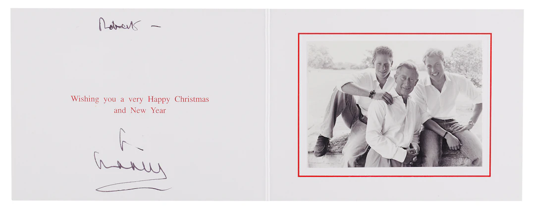 King Charles III Signed Christmas Card (2004)