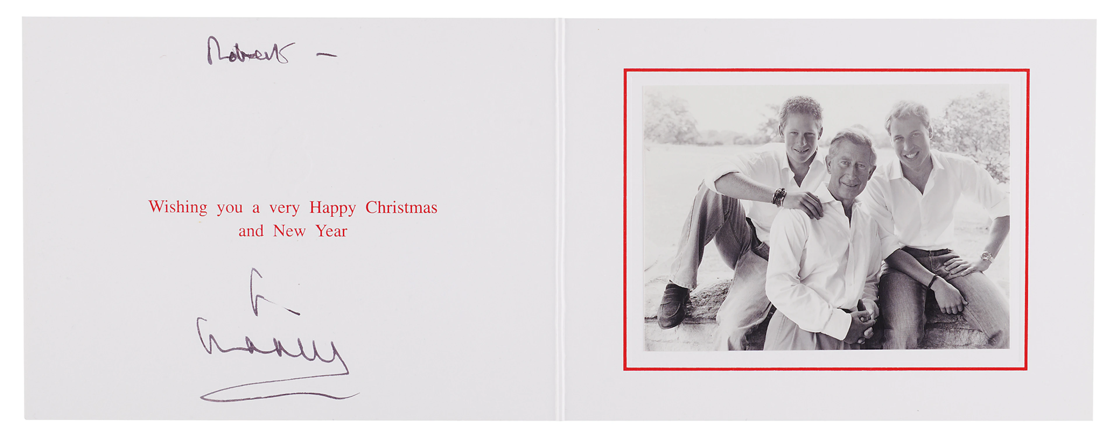 King Charles III Signed Christmas Card (2004)