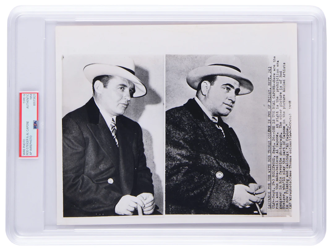 Al Capone and Rod Steiger Original Photograph - PSA Type IV