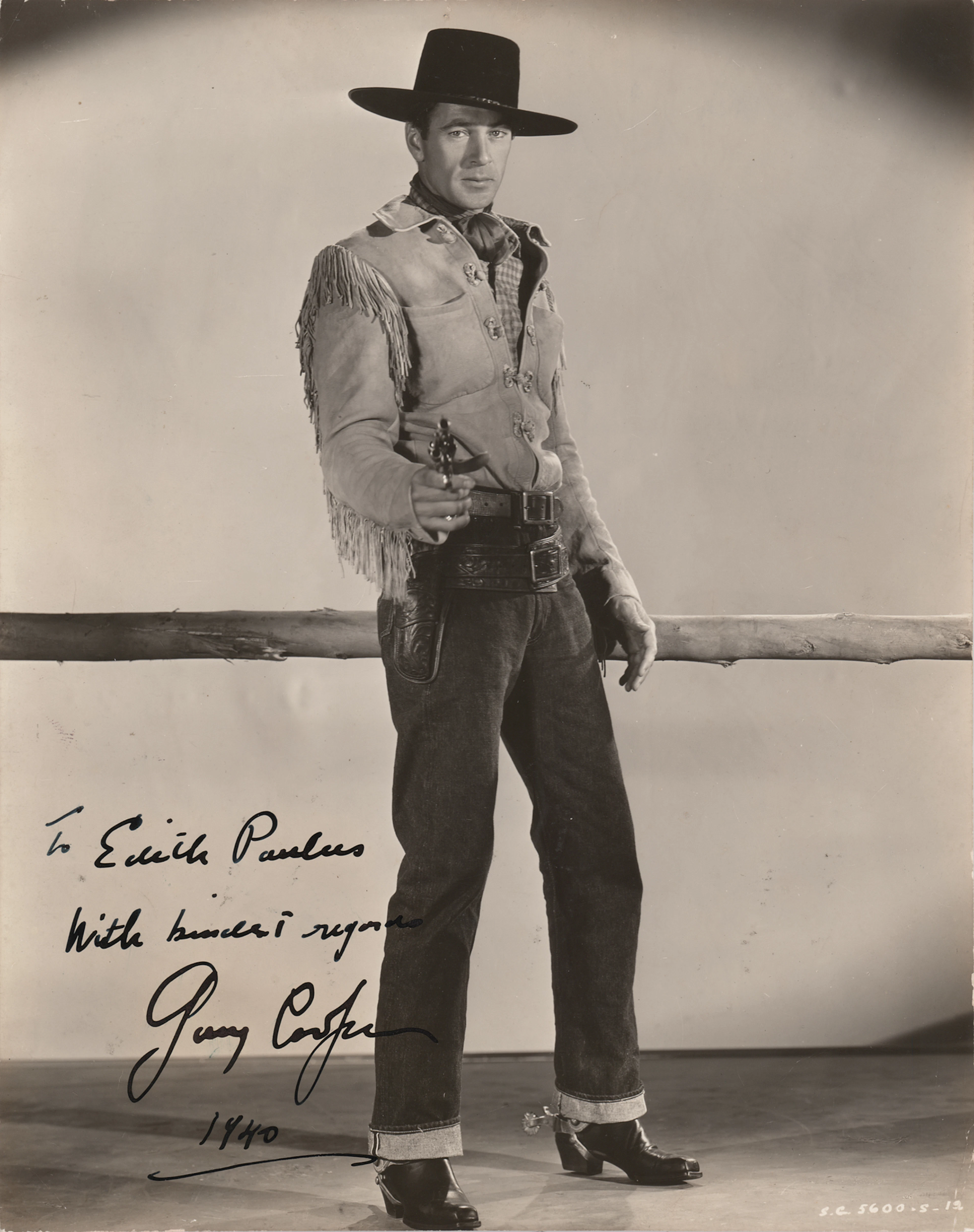 Gary Cooper Signed Photograph