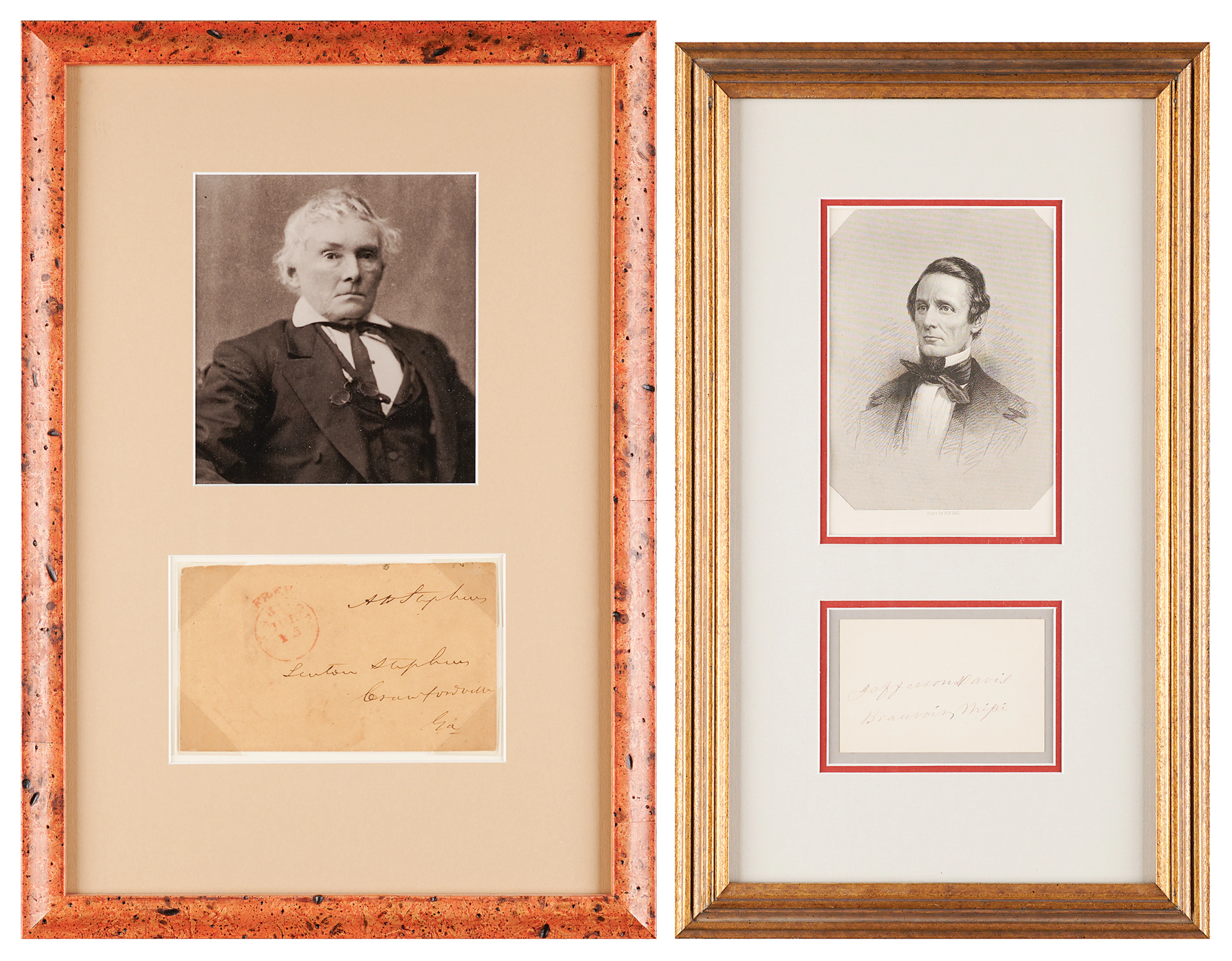 Jefferson Davis and Alexander Stephens (2) Signatures