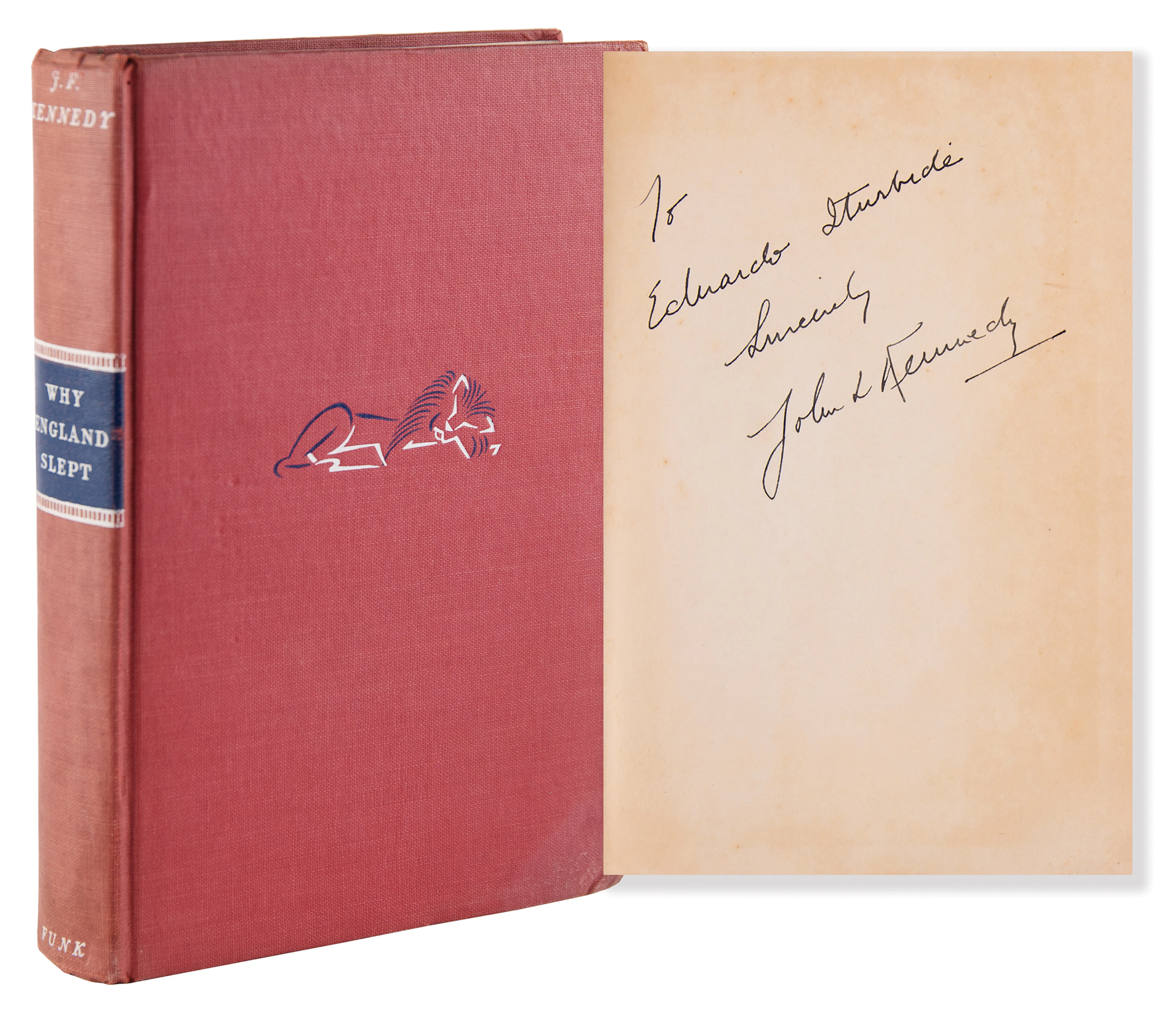 John F. Kennedy Signed Book - Why England Slept