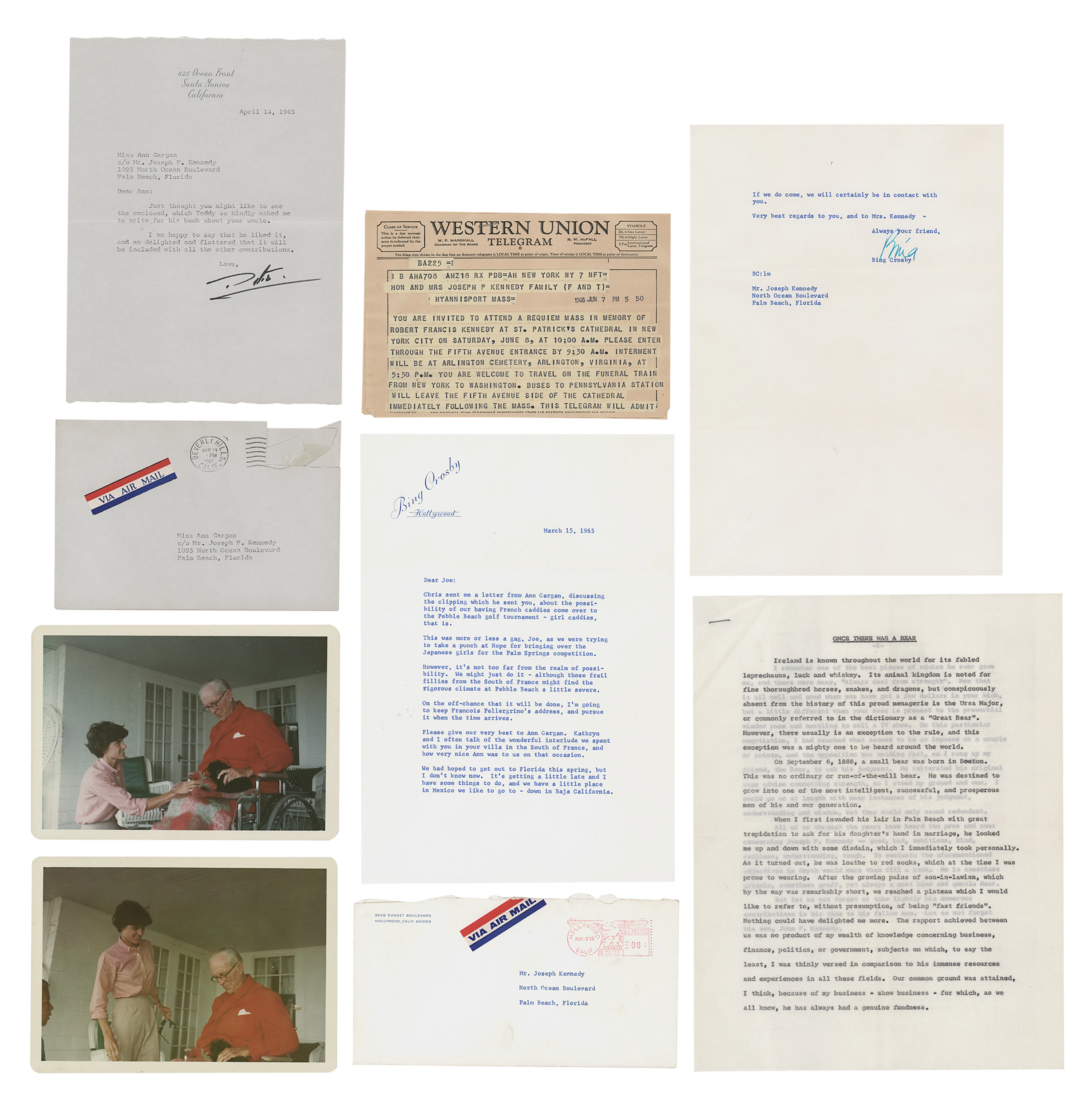 Joseph P. Kennedy and Ann Gargan Correspondence Archive with (13)