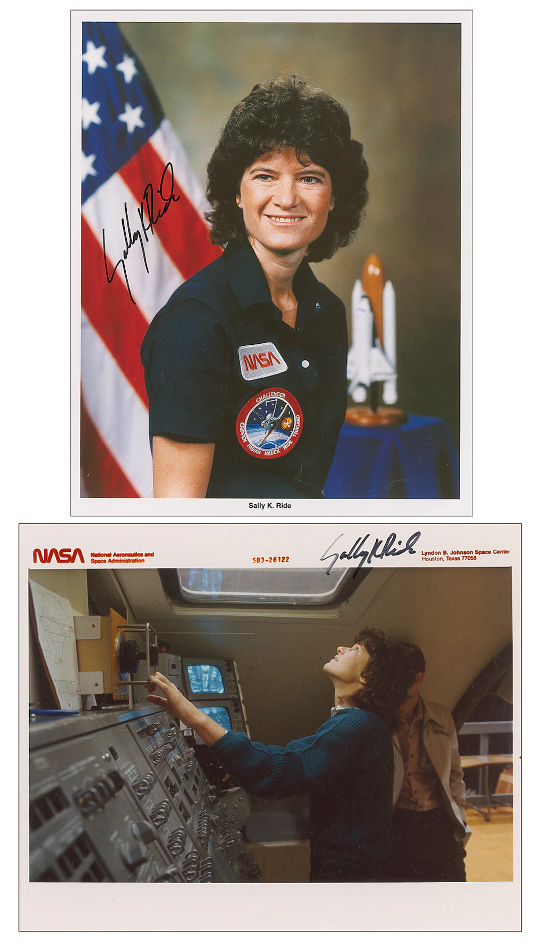 Sally Ride (2) Signed Photographs