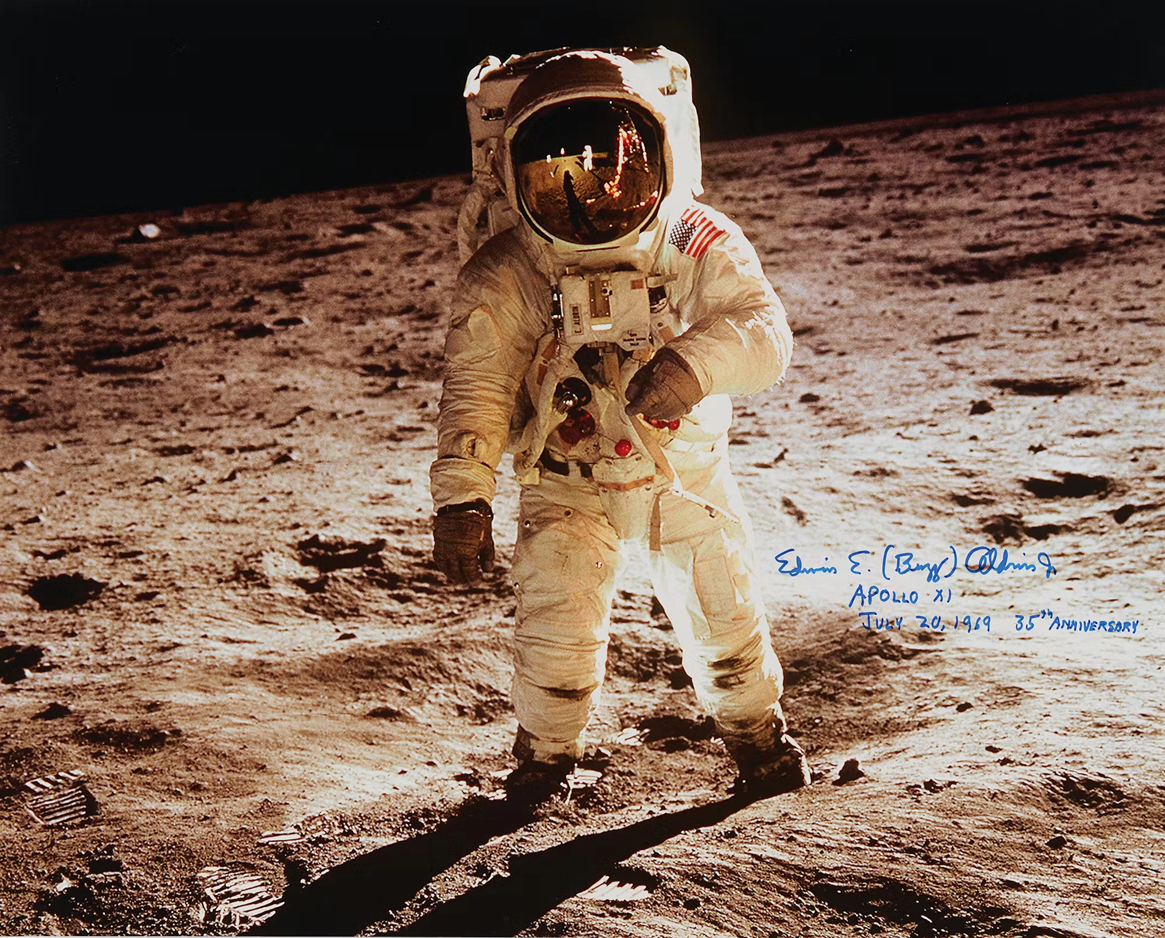 Buzz Aldrin Signed Oversized Photograph as "Edwin E. (Buzz) Aldrin, Jr."