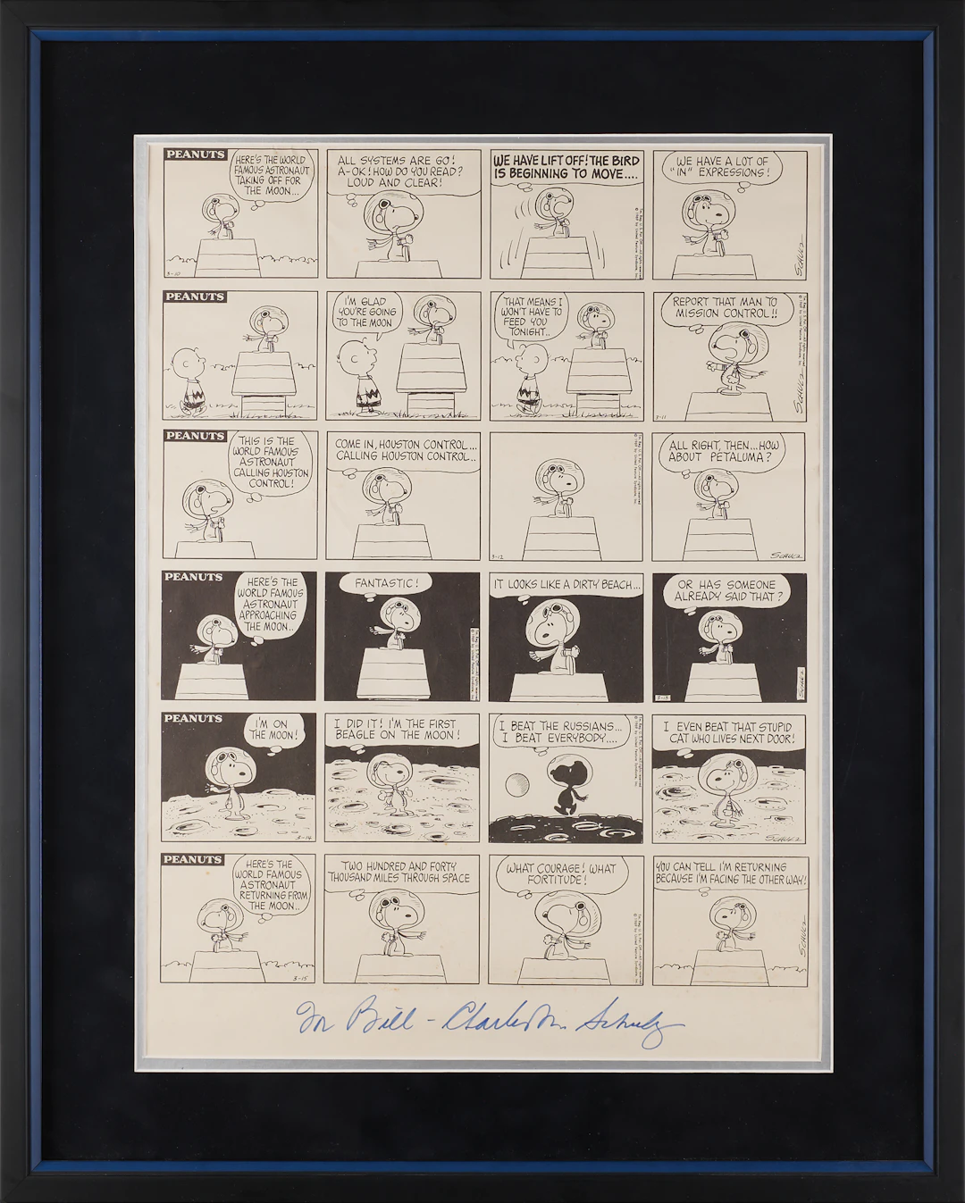 Charles Schulz Signed 'Peanuts' Print - From the Personal Collection