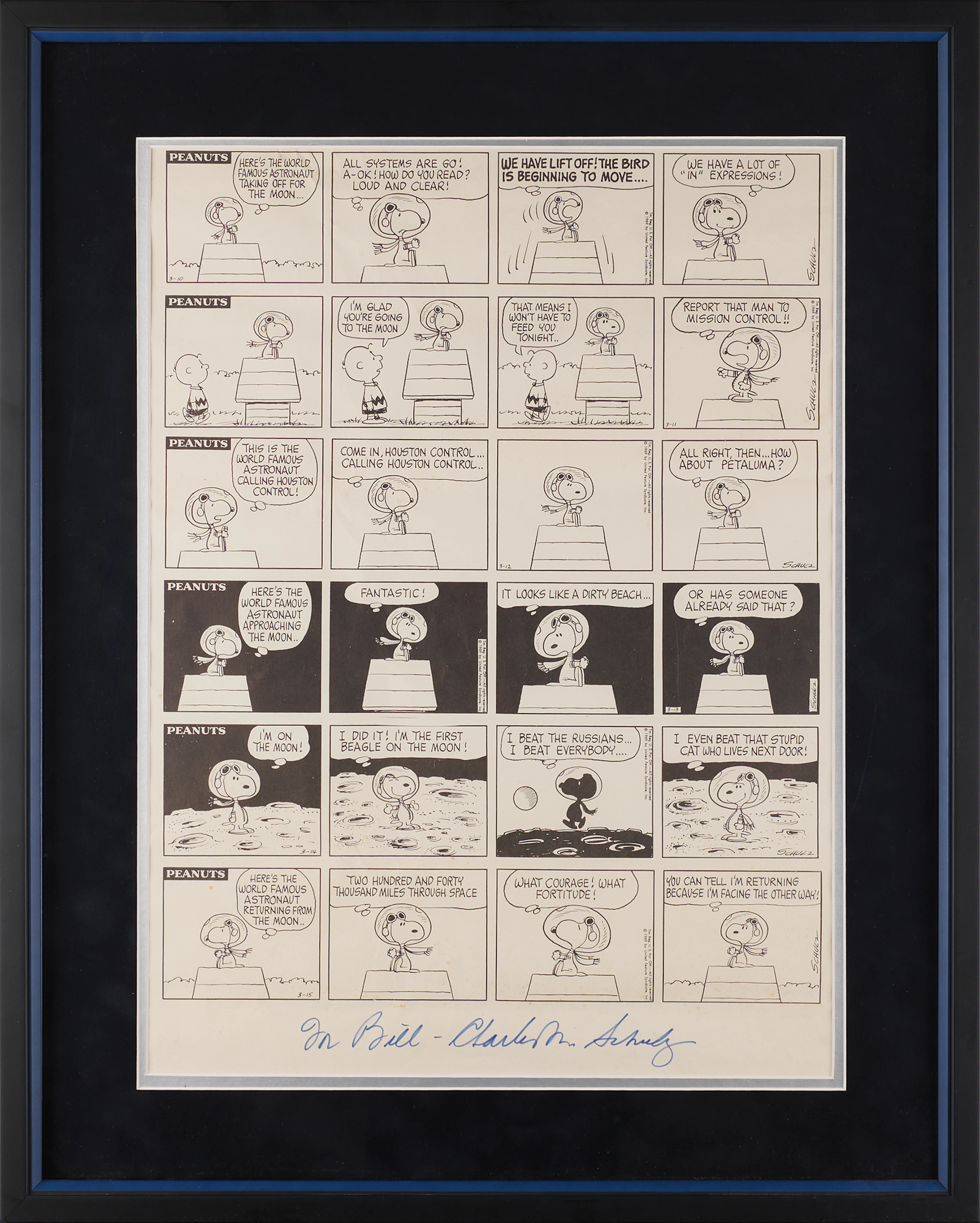 Charles Schulz Signed 'Peanuts' Print - From the Personal Collection