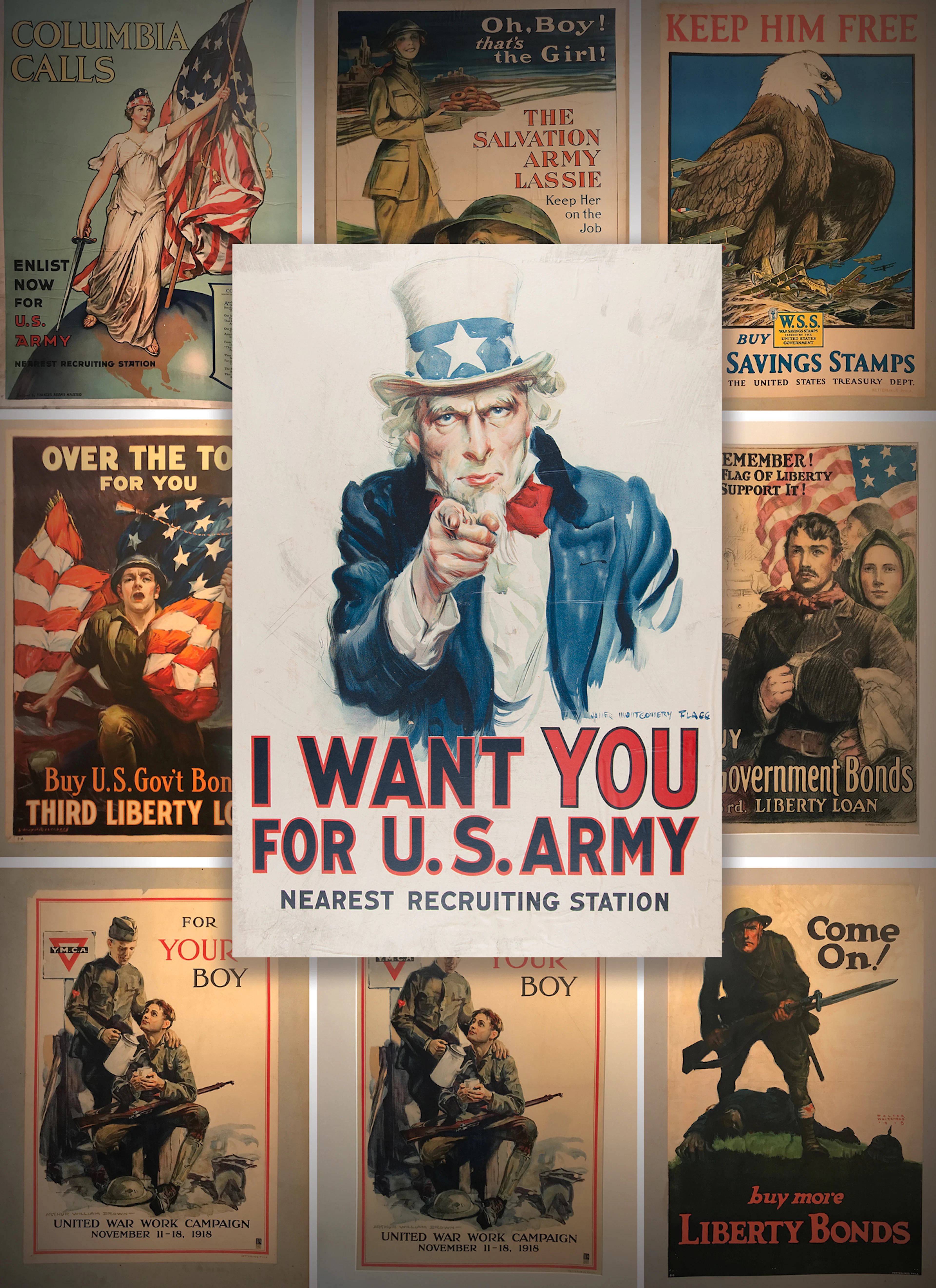World War I Poster Collection - (36) American Propaganda Posters